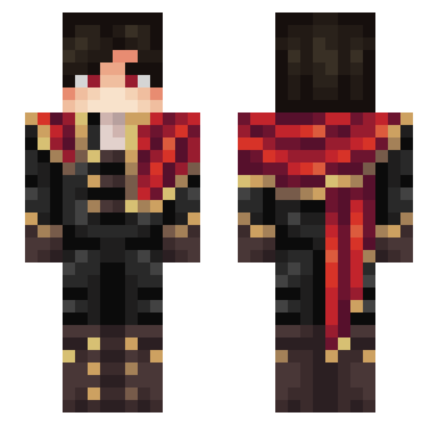 Not_Divergence_ Minecraft skin, front and back view