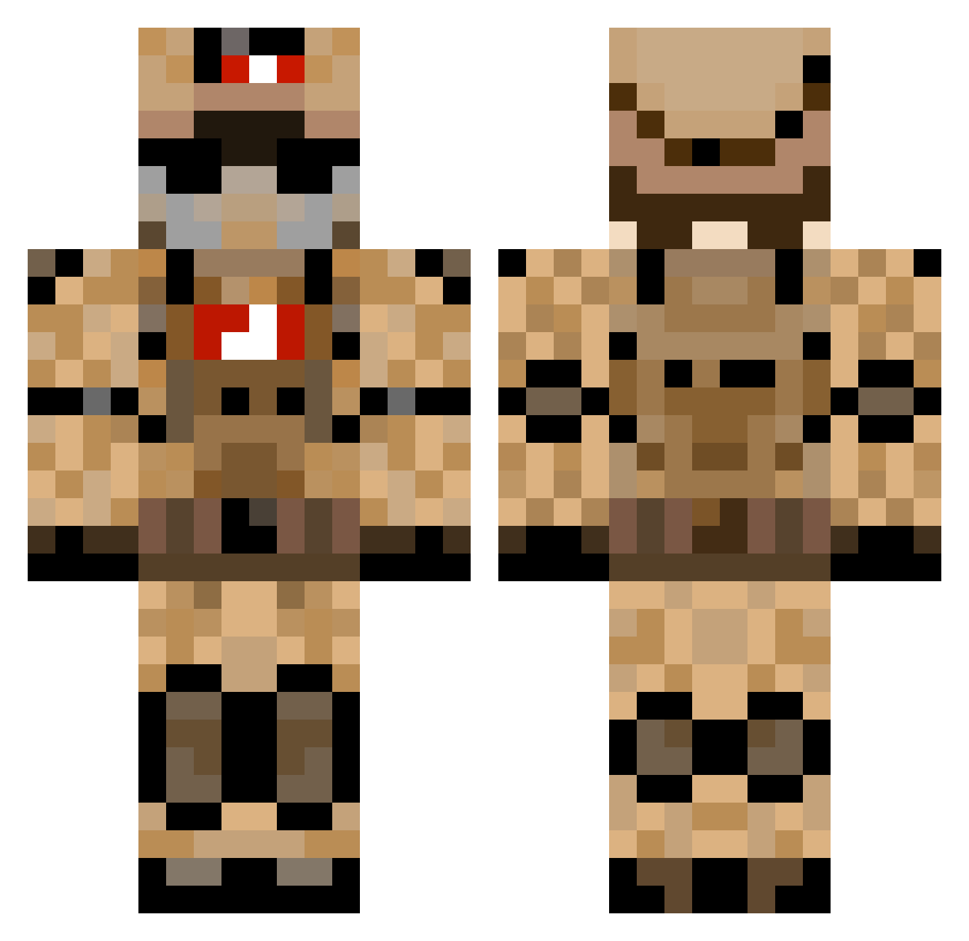 Willyawesome Minecraft skin, front and back view