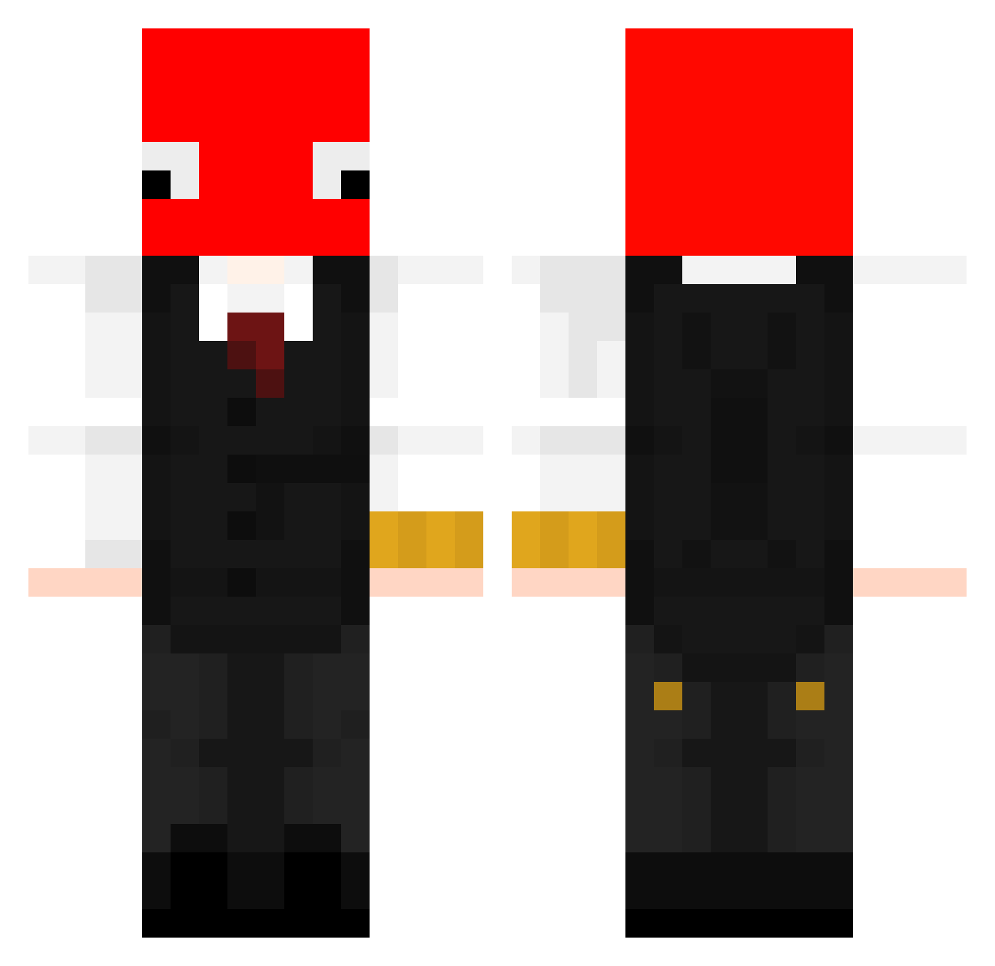Kiyo787 Minecraft skin, front and back view