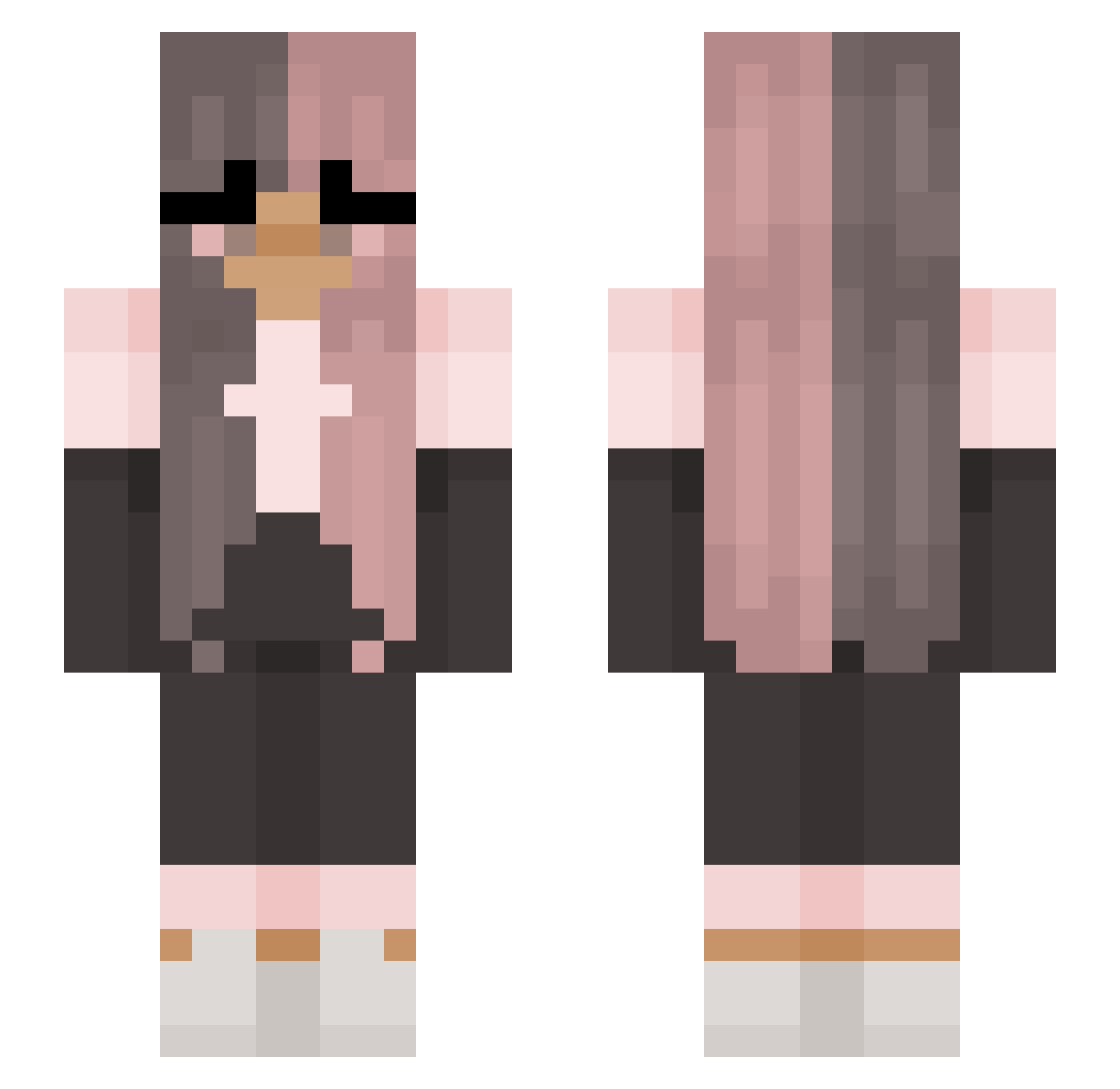 georg1awhite Minecraft skin, front and back view