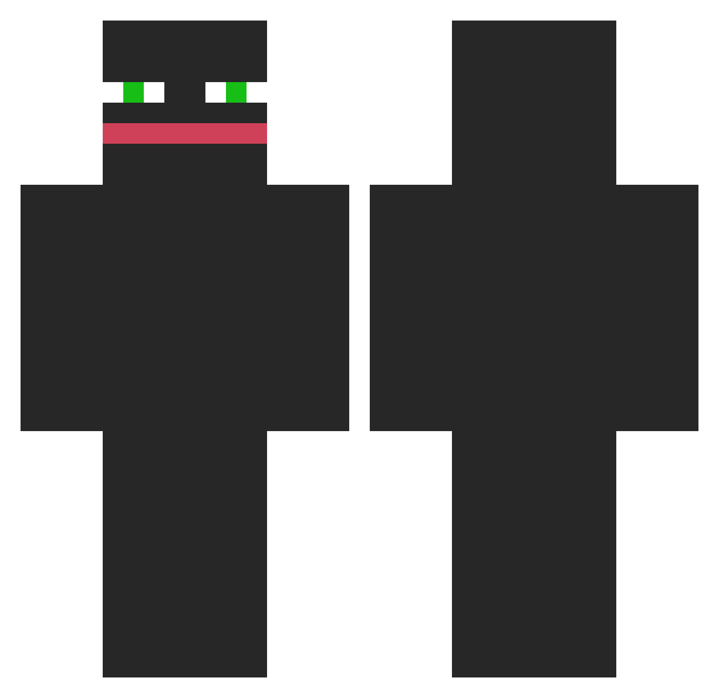 GreyLogs2022 Minecraft skin, front and back view