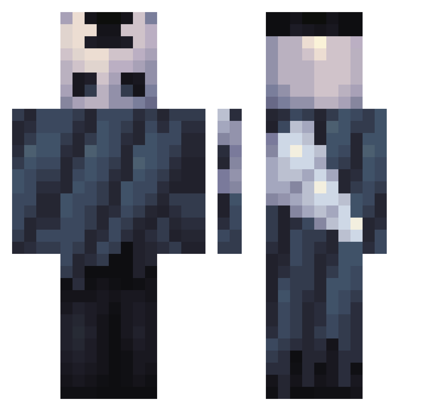 RadakBre Minecraft skin, front and back view