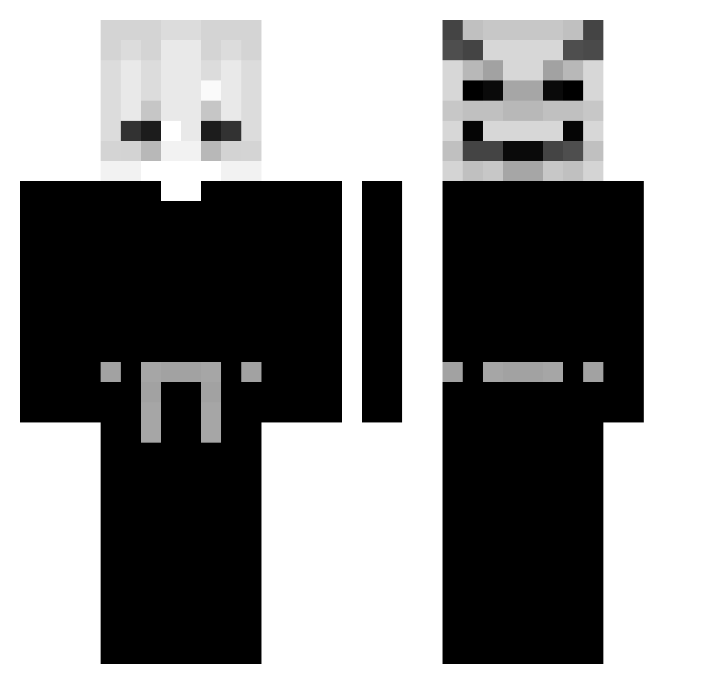 UnPouletFr Minecraft skin, front and back view