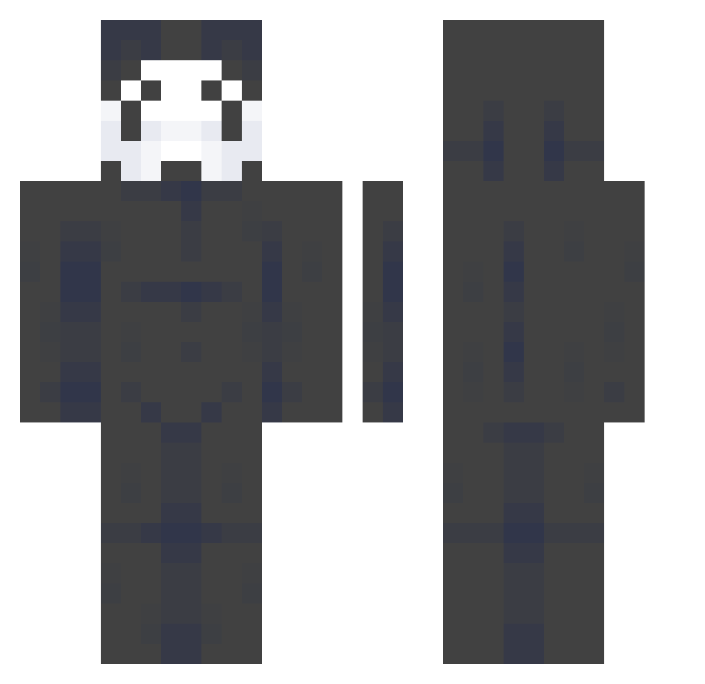 Newblo Minecraft skin, front and back view
