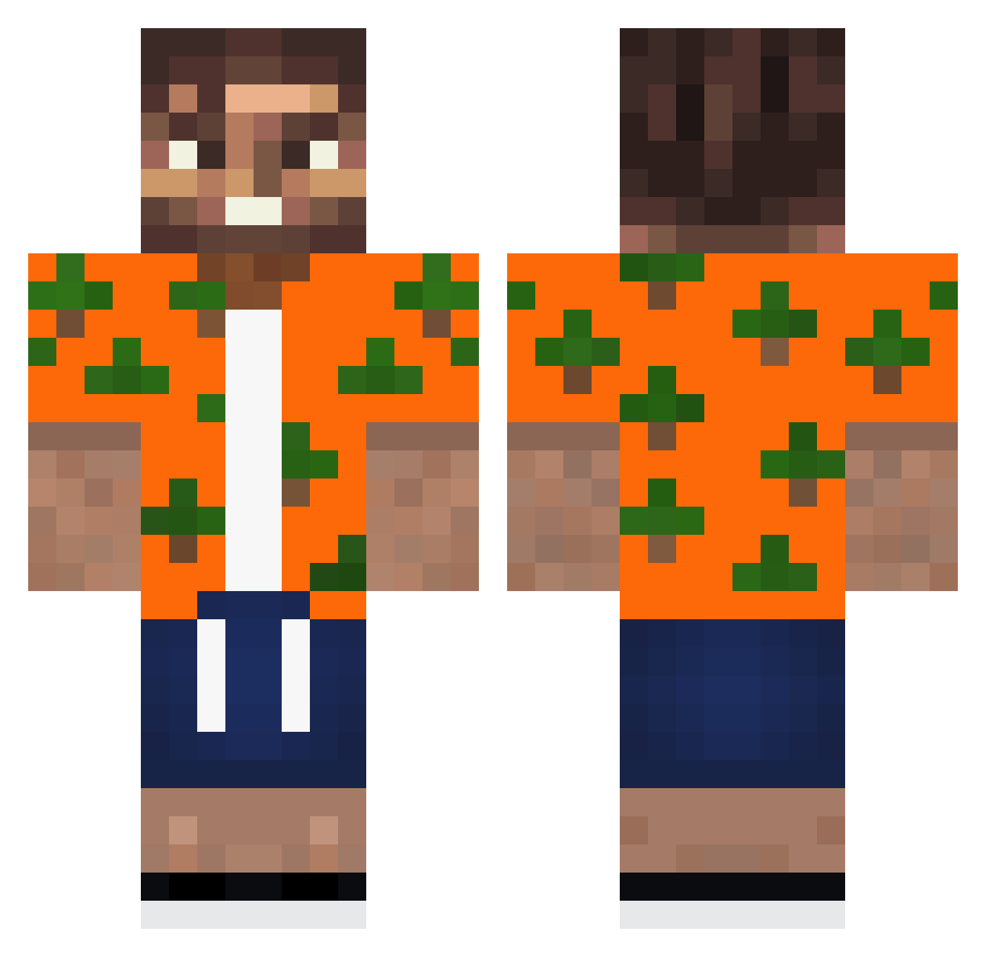chunkster14 Minecraft skin, front and back view