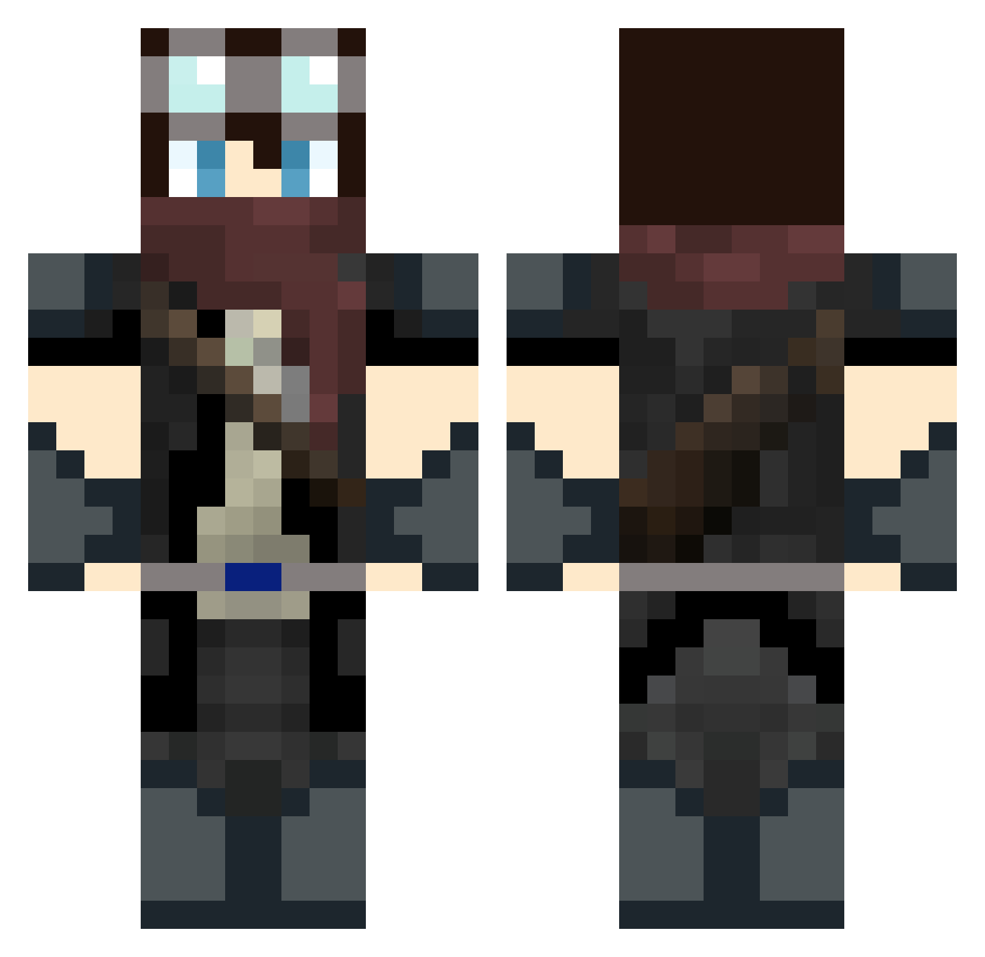 ColdBlooded321 Minecraft skin, front and back view