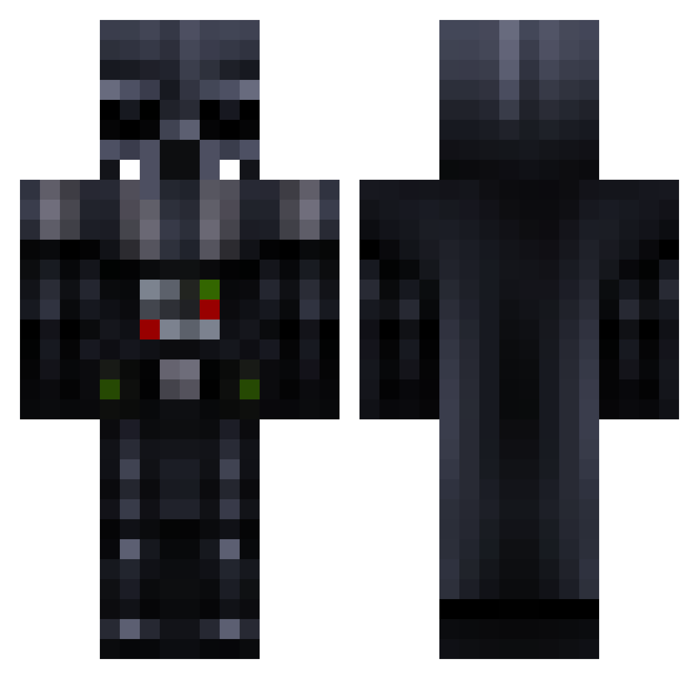EmergedBow7 Minecraft skin, front and back view