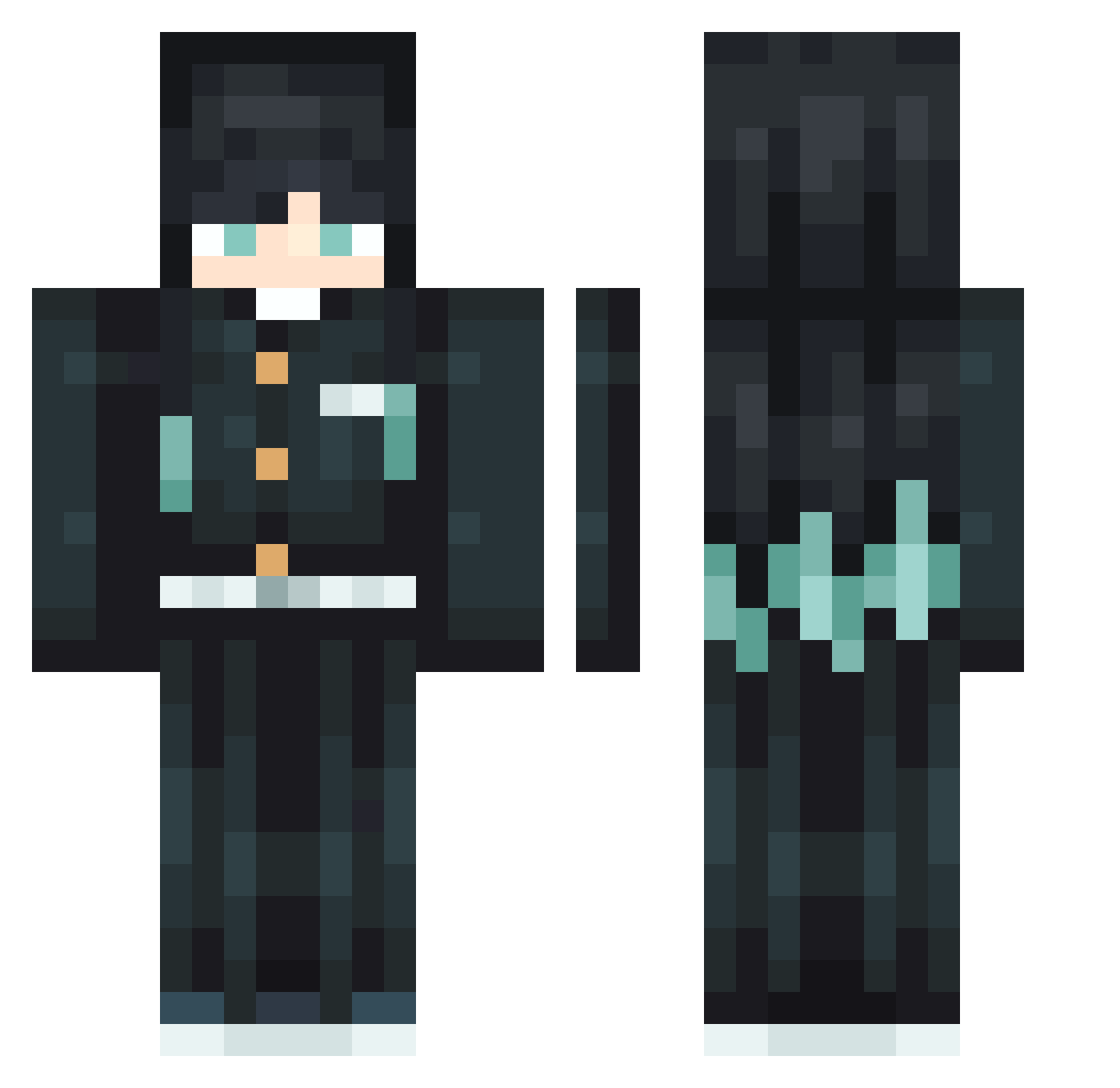 KoalmG Minecraft skin, front and back view