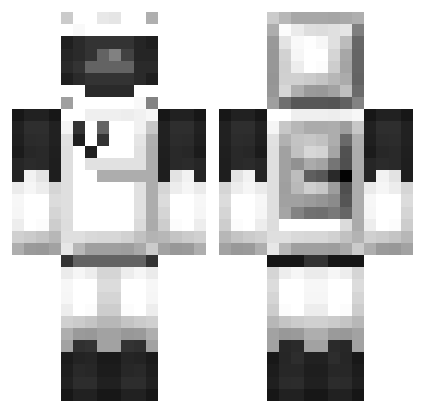 Vkh Minecraft skin, front and back view