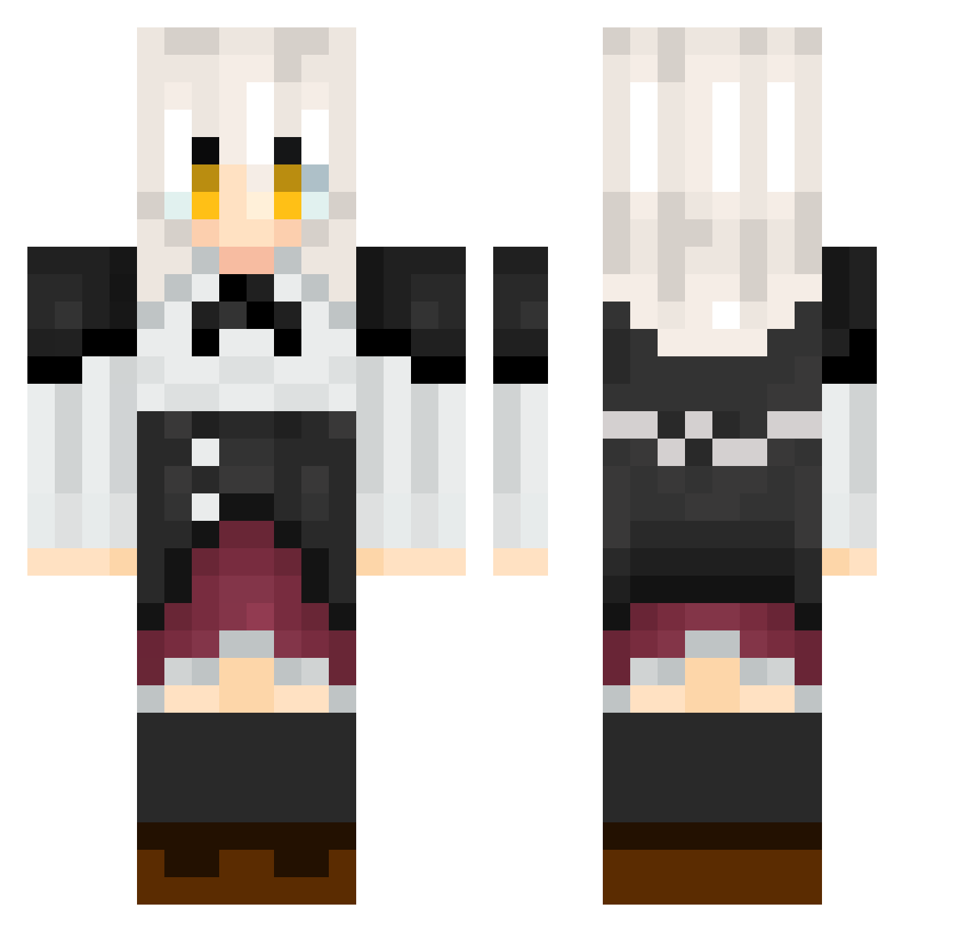Mahlapall Minecraft skin, front and back view