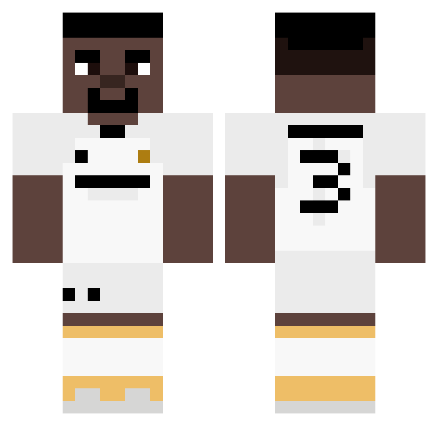 EderMilitao33 Minecraft skin, front and back view