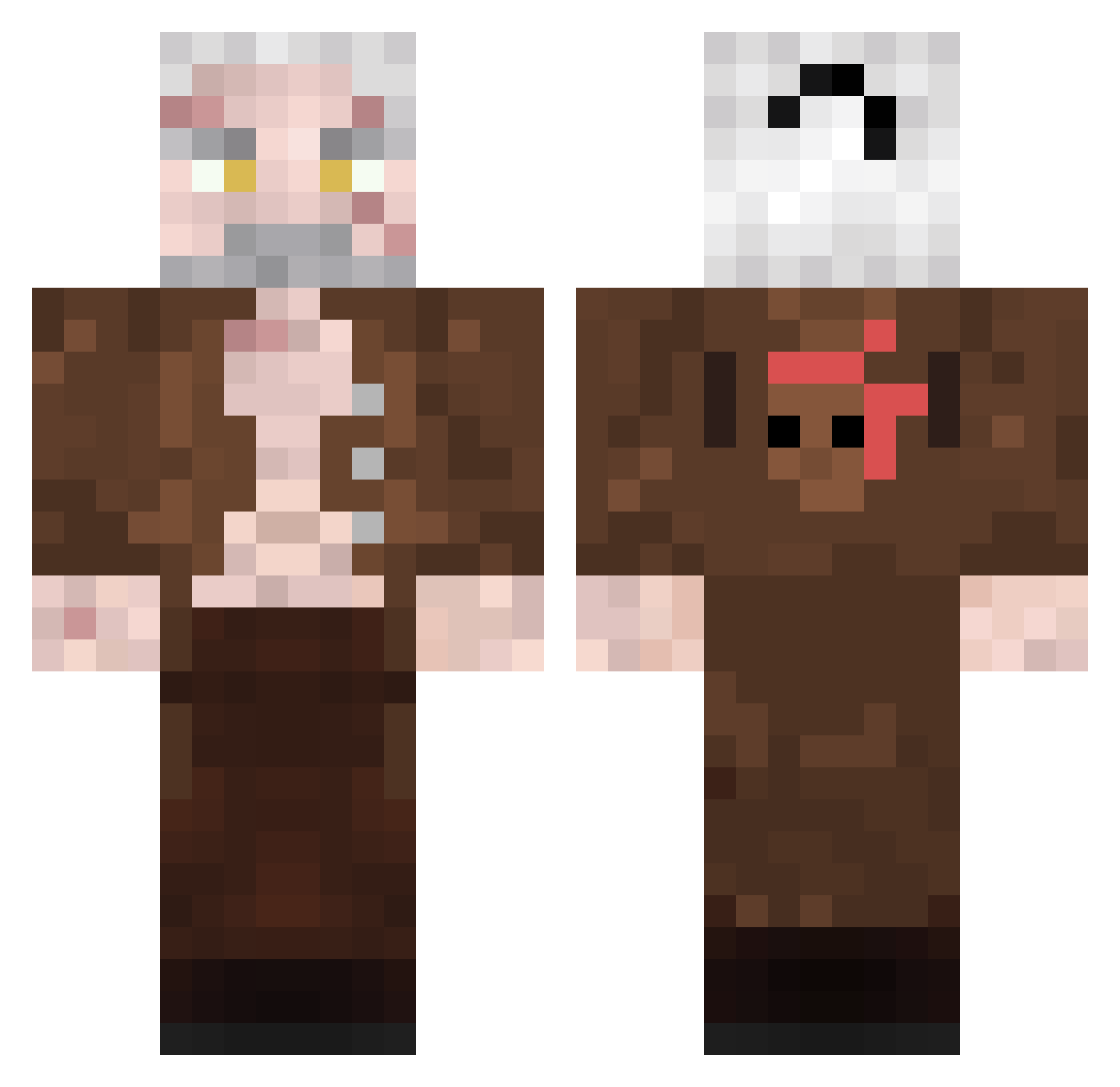 nightnxss Minecraft skin, front and back view