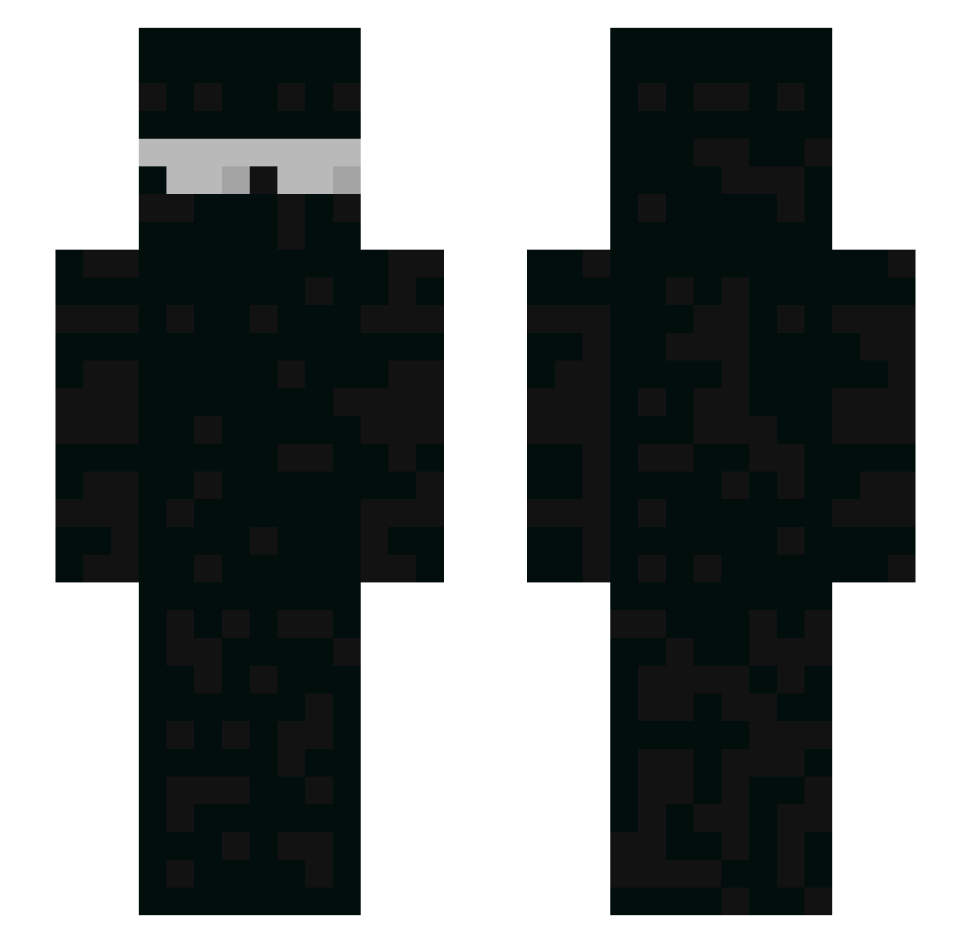 sbps Minecraft skin, front and back view