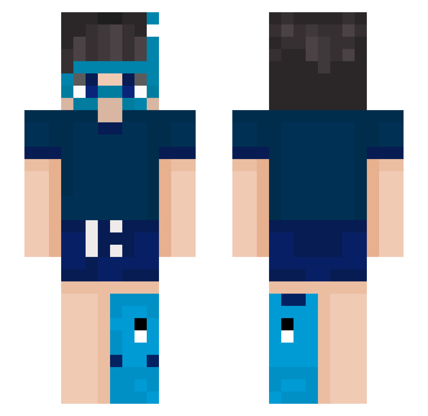 jooao Minecraft skin, front and back view