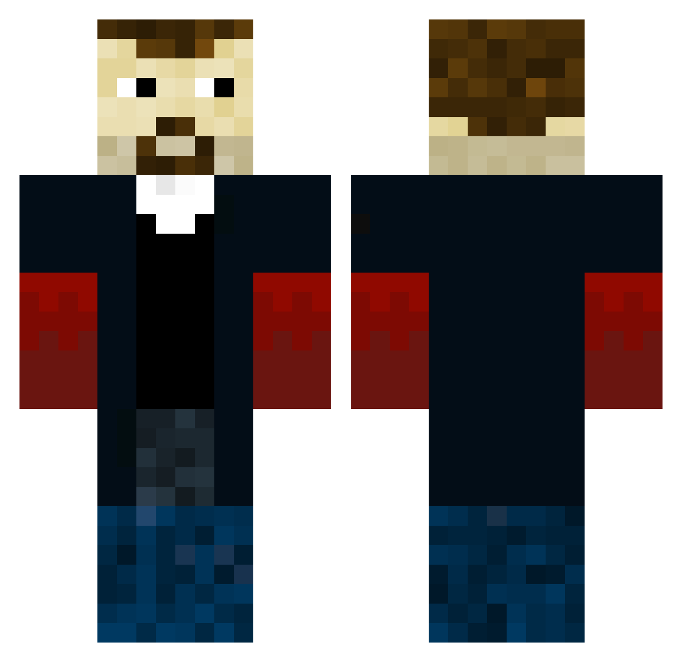 i1DARKz Minecraft skin, front and back view