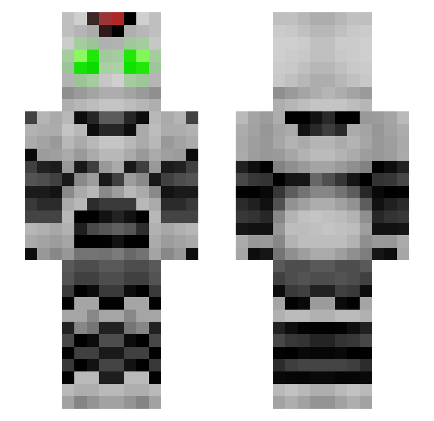zxhmodzx97 Minecraft skin, front and back view