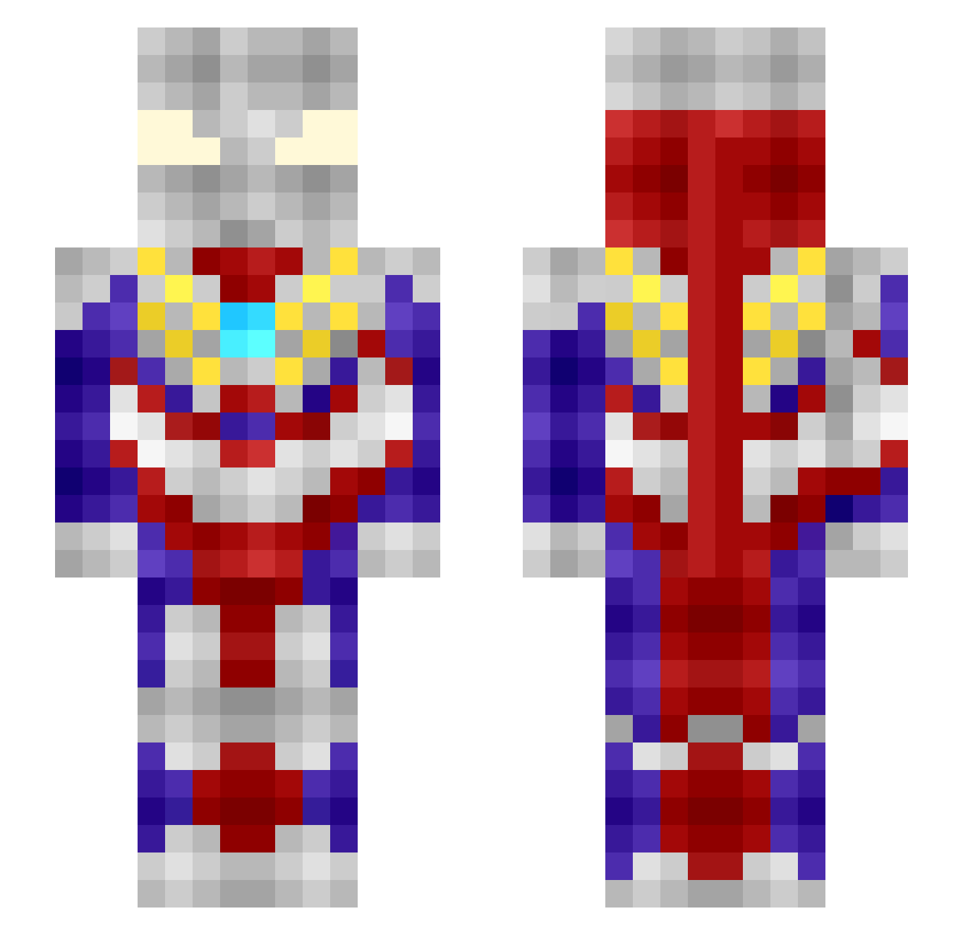 PearsonInman Minecraft skin, front and back view