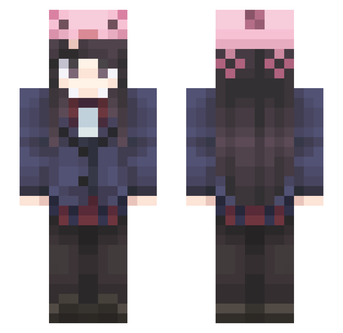 kaoyu525 Minecraft skin, front and back view