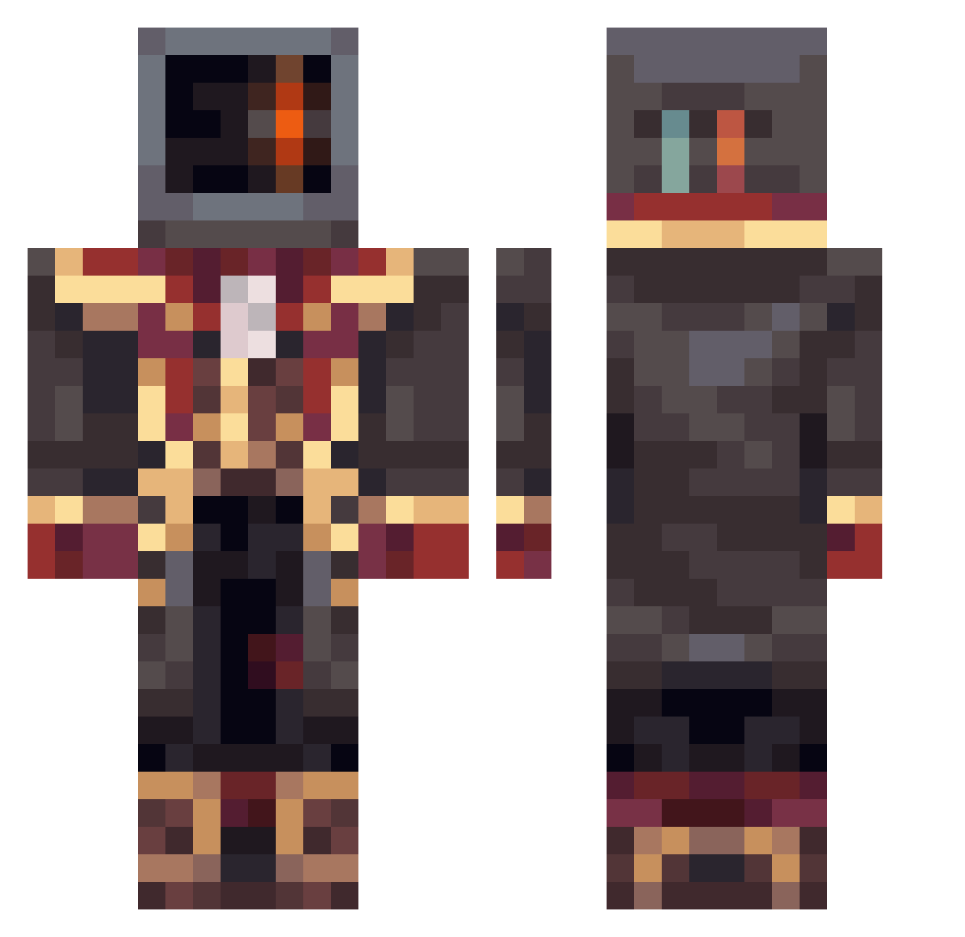 WildWilly26 Minecraft skin, front and back view
