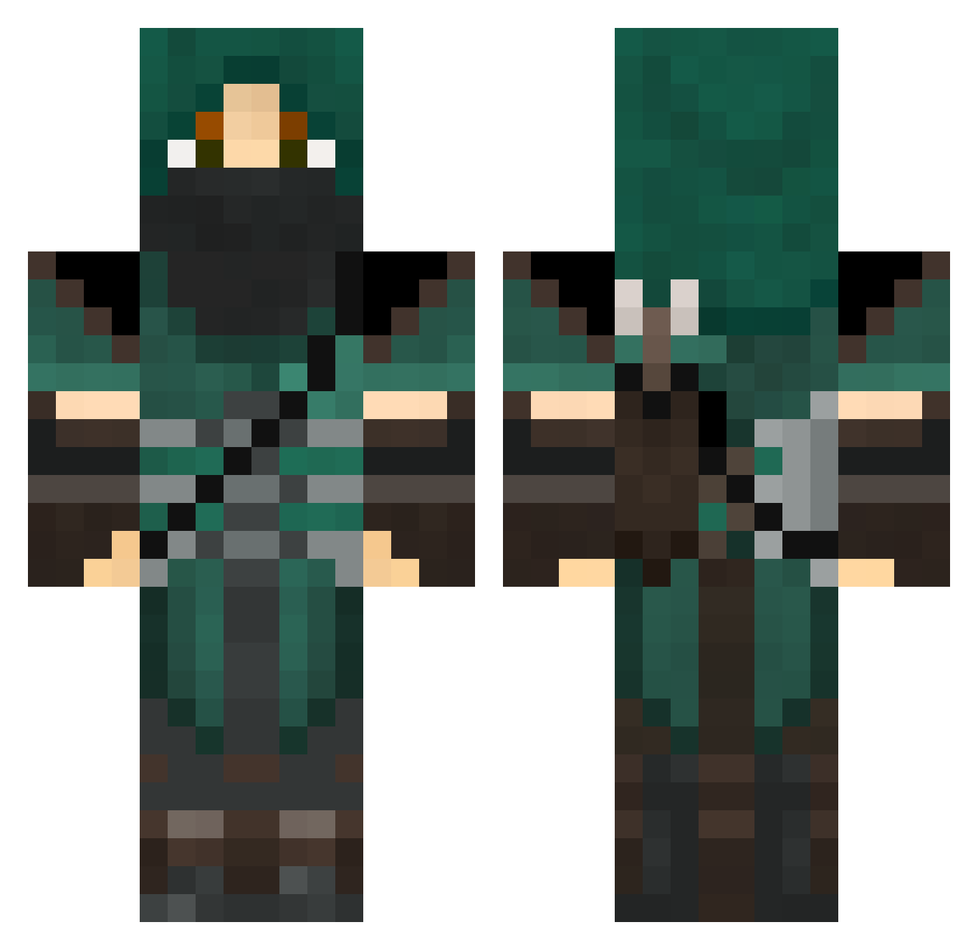 HalstedZ3 Minecraft skin, front and back view
