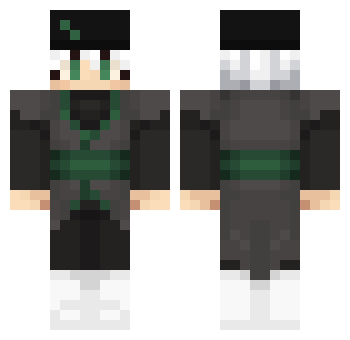 CattieVT Minecraft skin, front and back view
