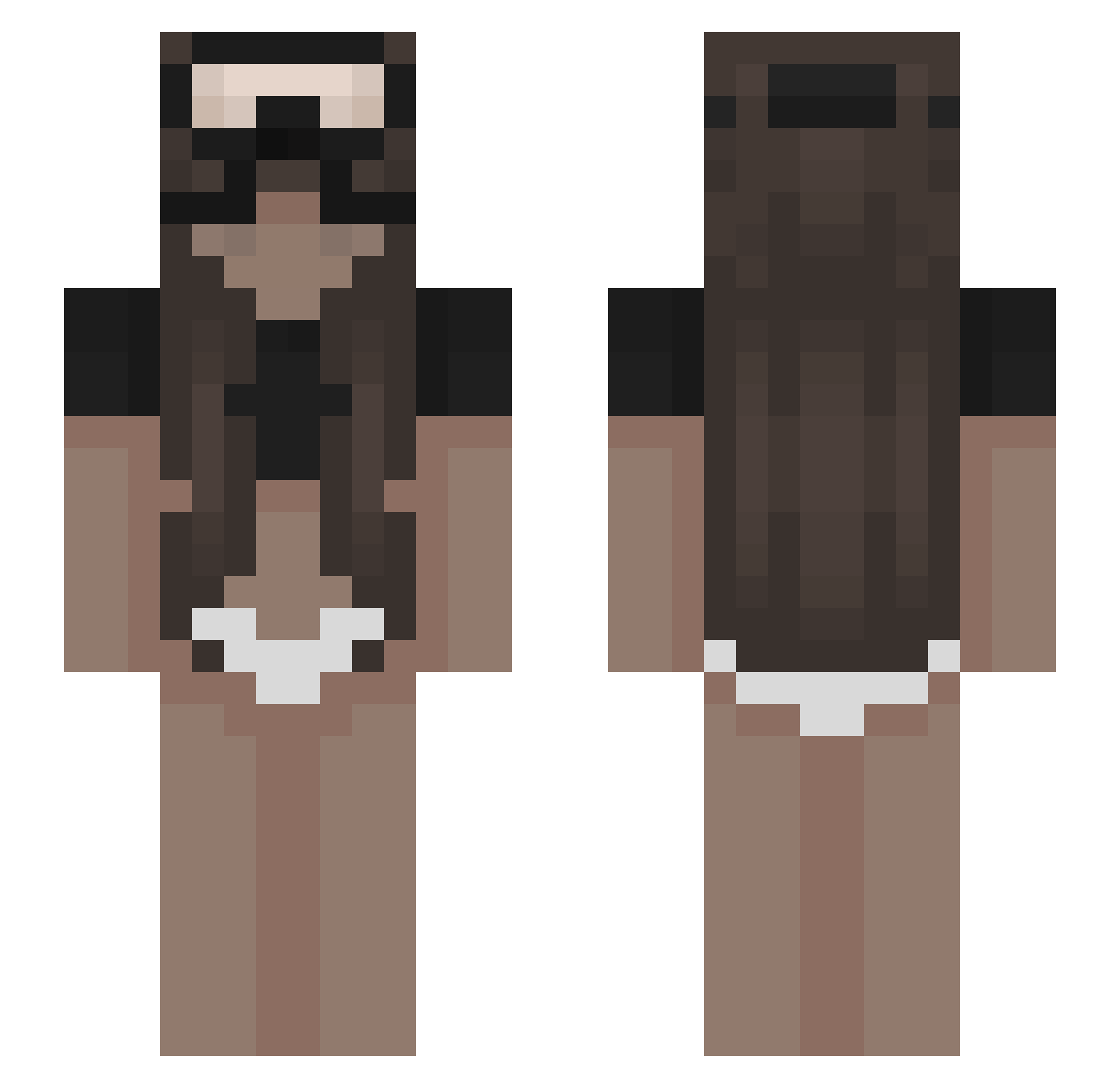 Danai__ Minecraft skin, front and back view