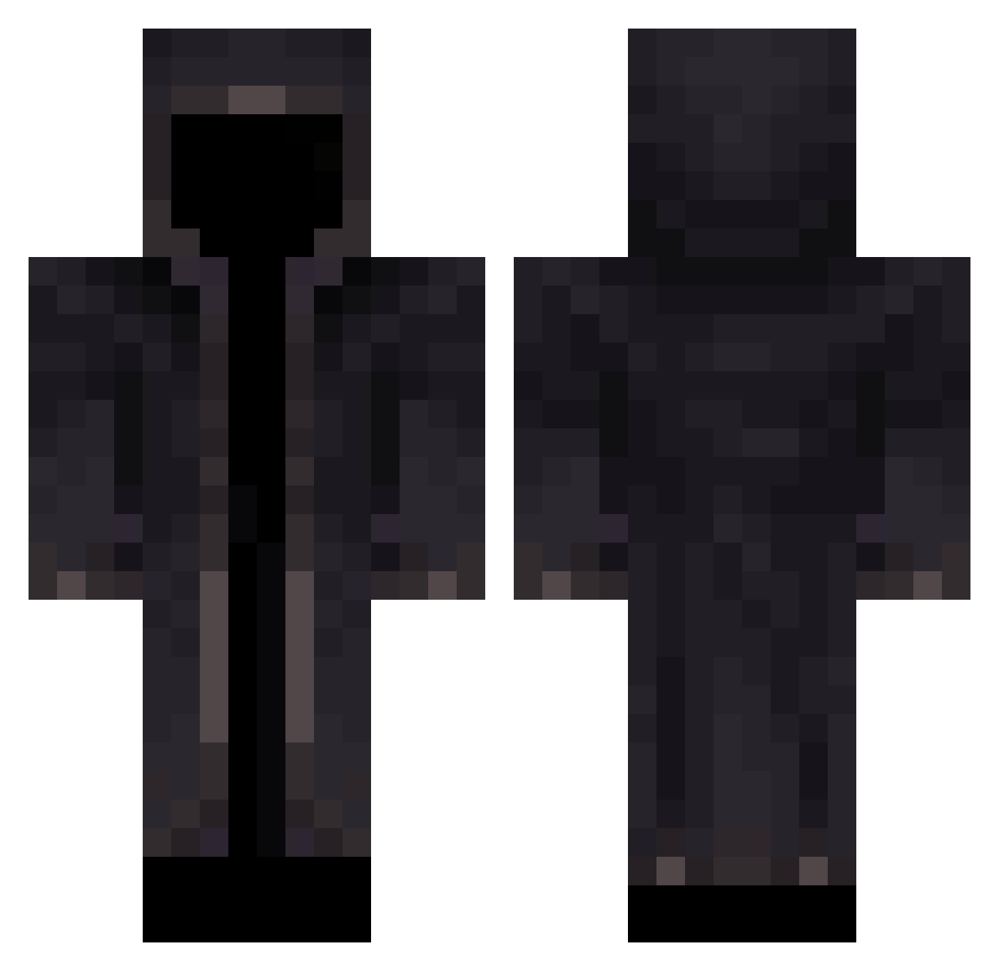 yirashi Minecraft skin, front and back view