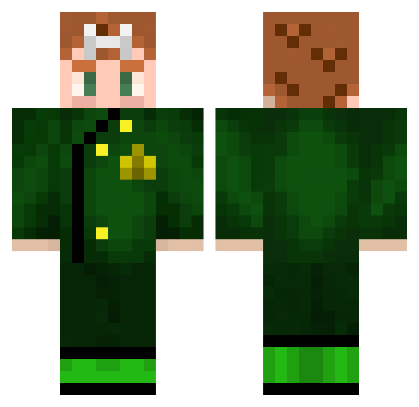 fgas Minecraft skin, front and back view