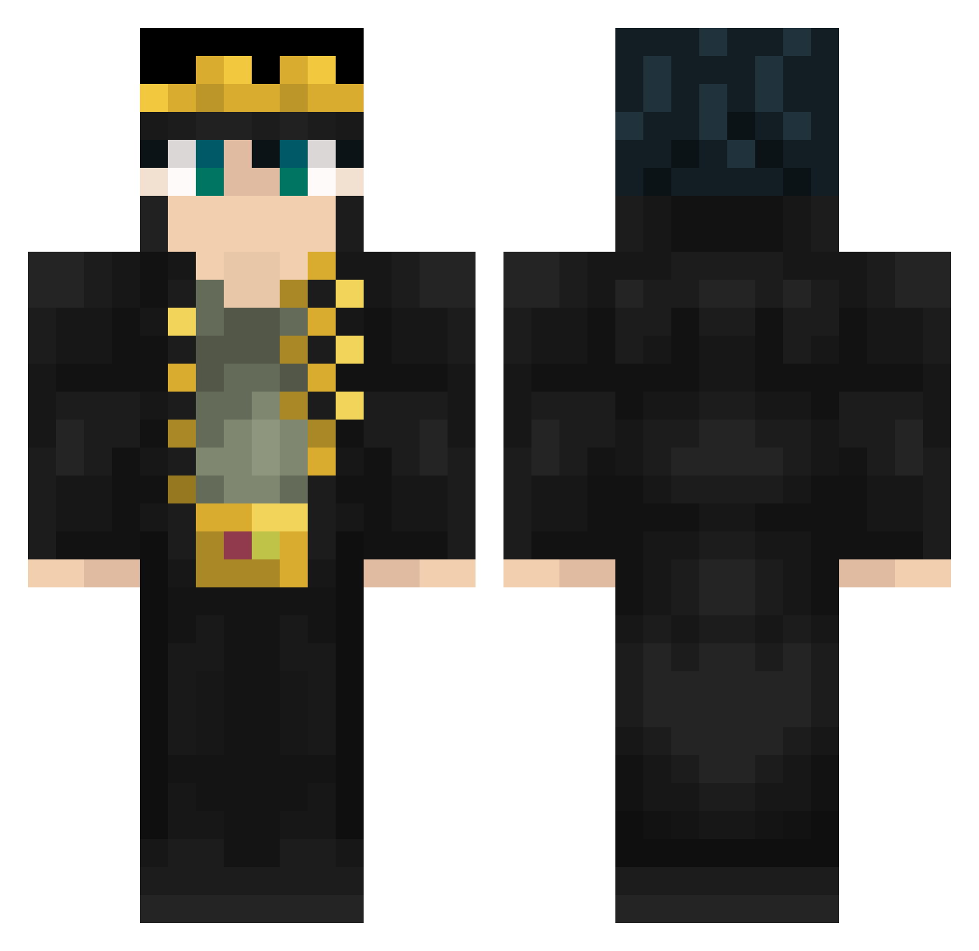 JotaroKujo Minecraft skin, front and back view
