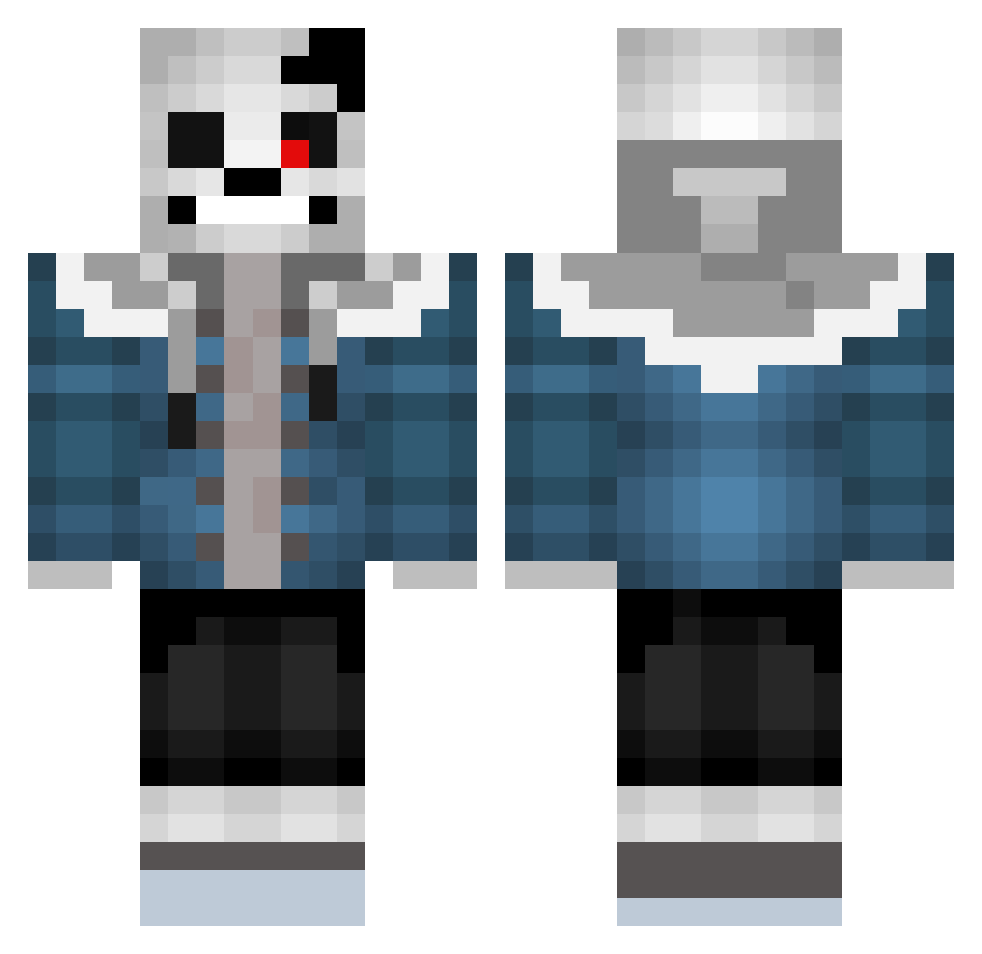 zDevil__ Minecraft skin, front and back view