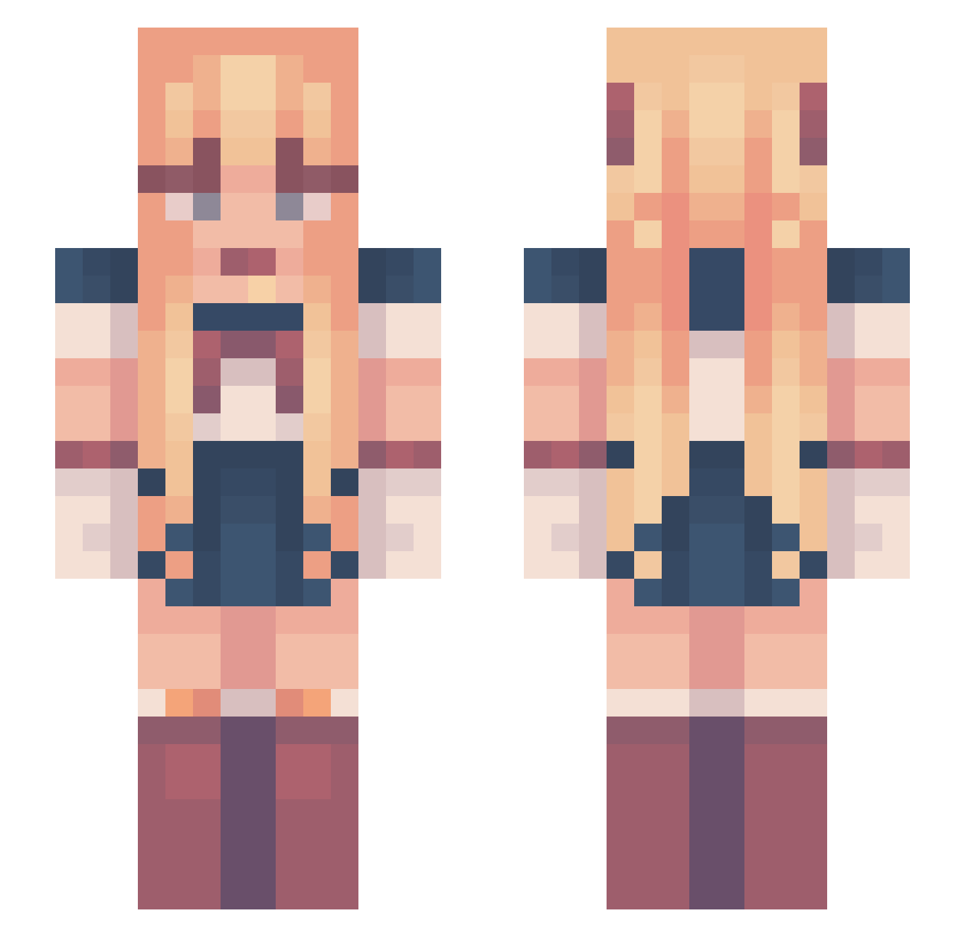 shinyswab Minecraft skin, front and back view