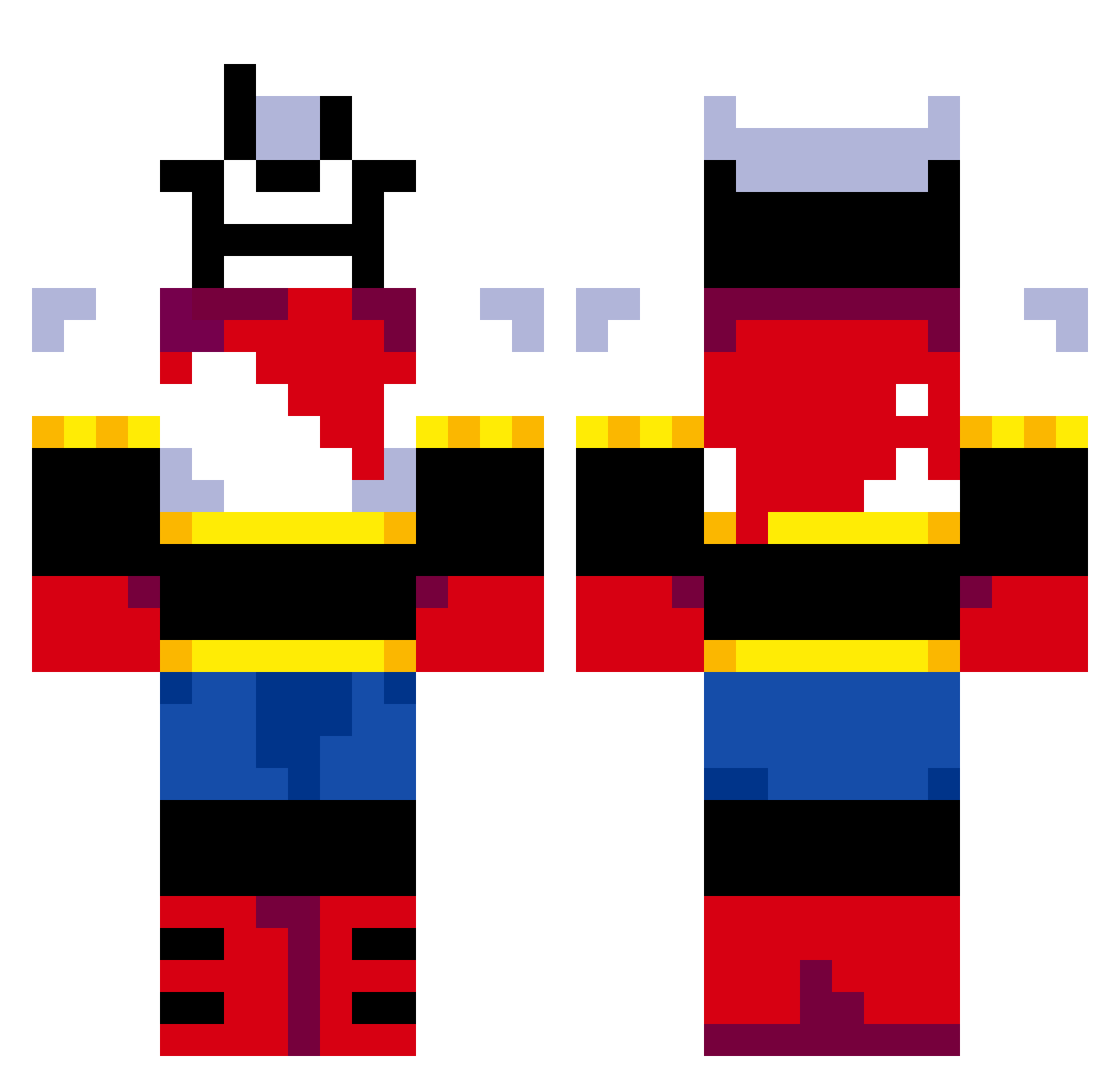 cooooperrrr Minecraft skin, front and back view