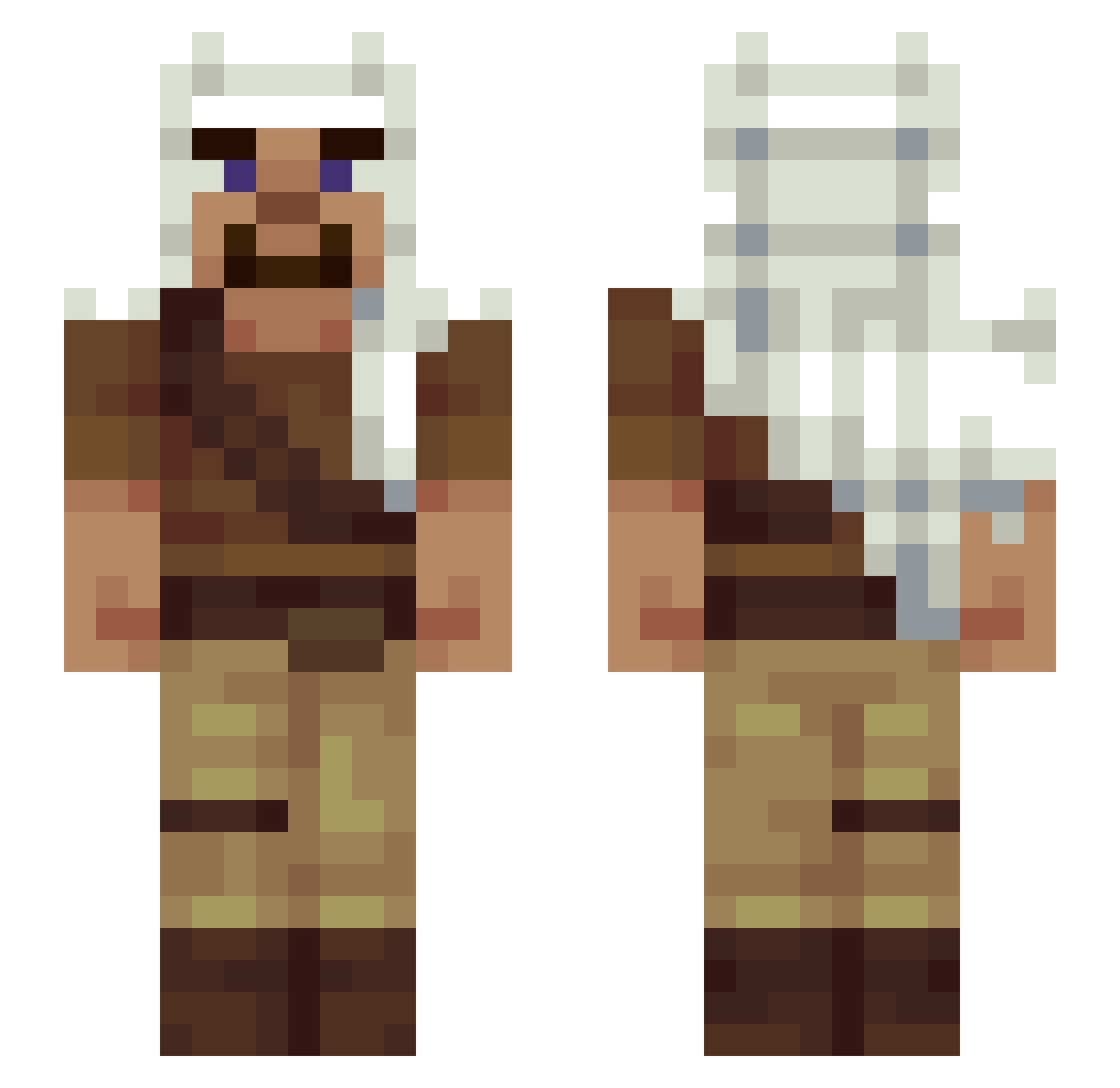 einlochen Minecraft skin, front and back view