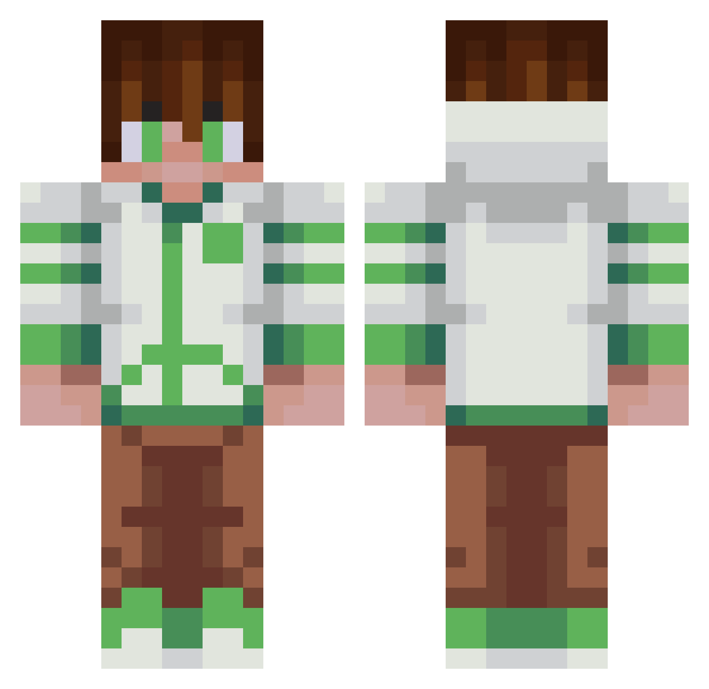 cloudzxburro Minecraft skin, front and back view