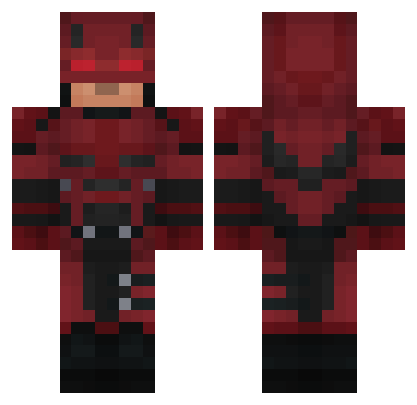 Cash_Mike Minecraft skin, front and back view