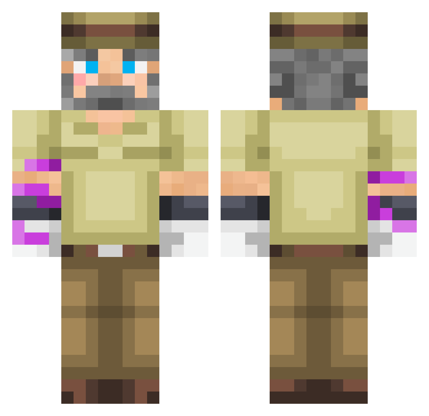 MarvelUser12 Minecraft skin, front and back view