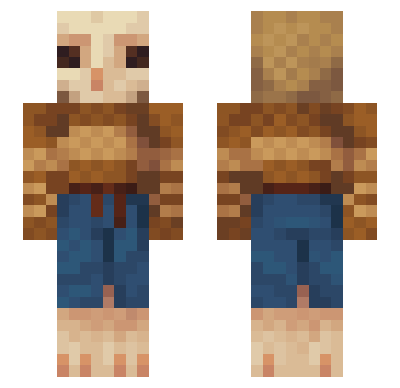 _JinxXxy_ Minecraft skin, front and back view