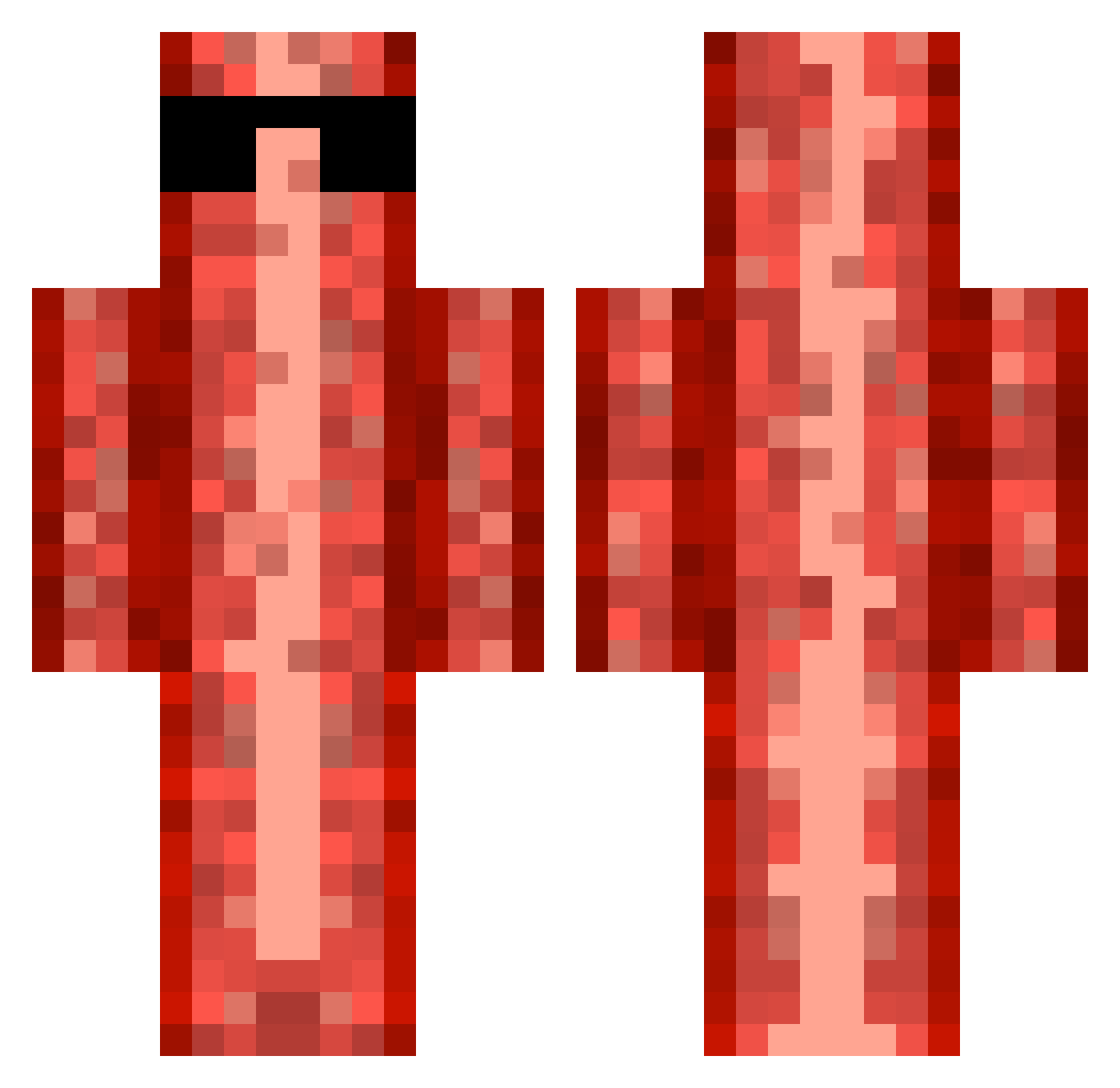 StratWind Minecraft skin, front and back view