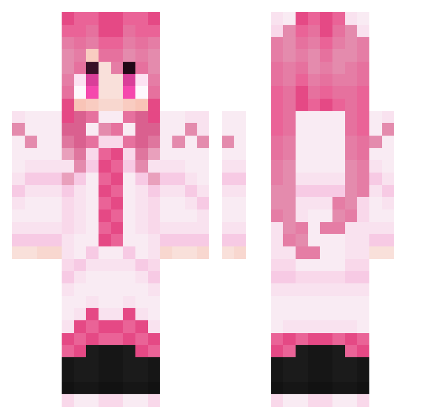 laram4rie Minecraft skin, front and back view