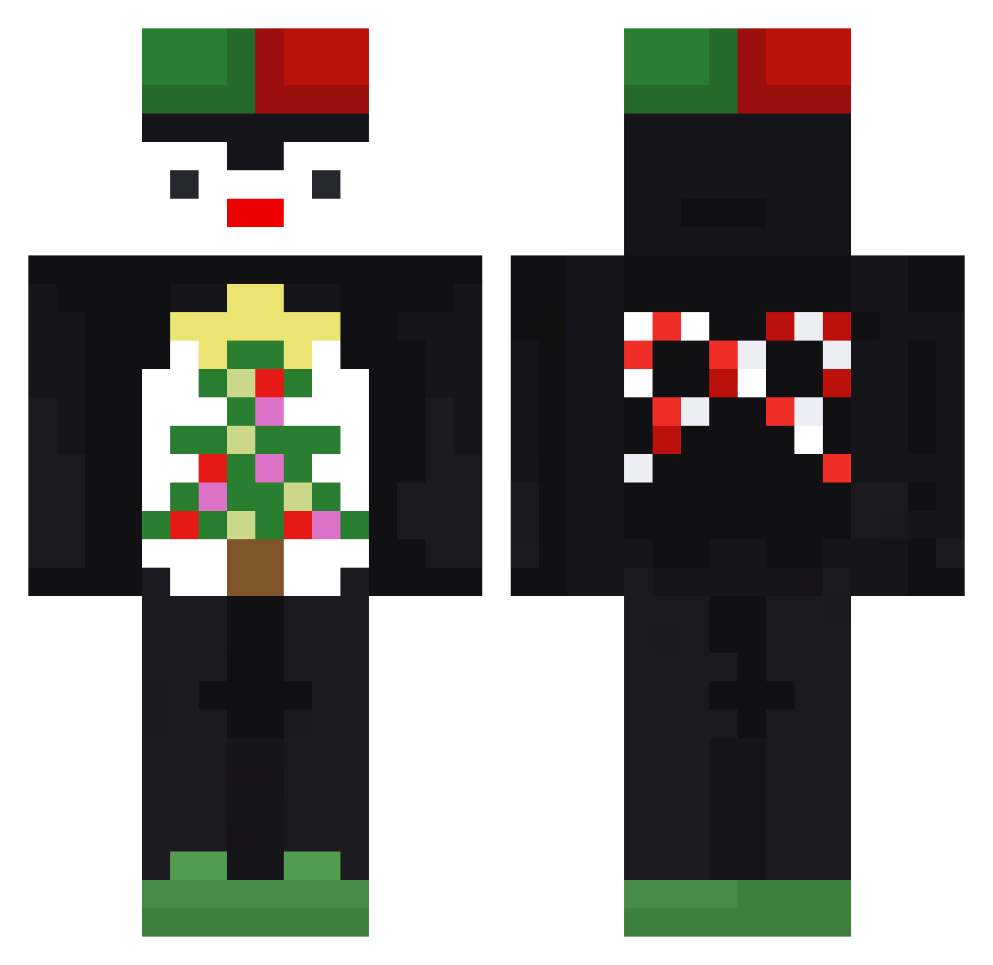 RedSeal9 Minecraft skin, front and back view