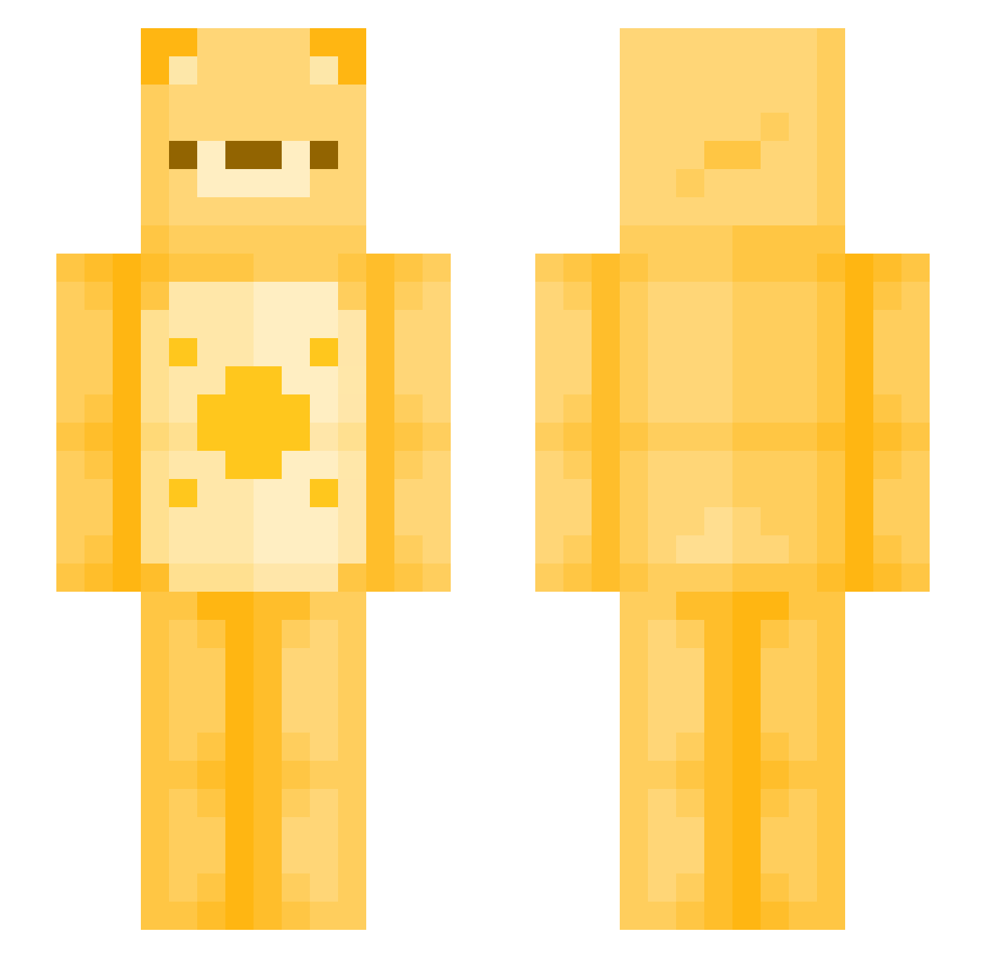 cjuud Minecraft skin, front and back view
