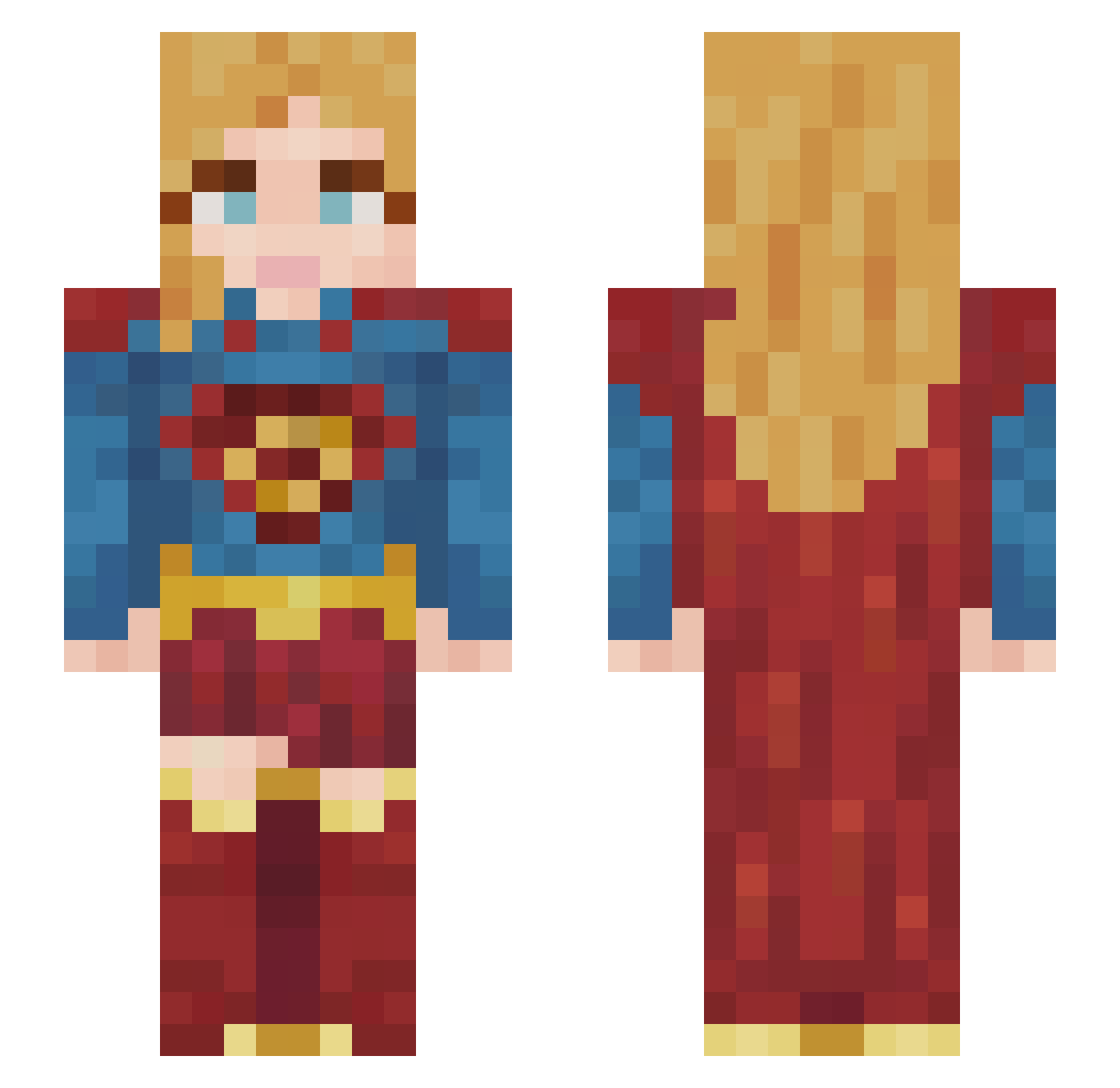 Jud3_5 Minecraft skin, front and back view