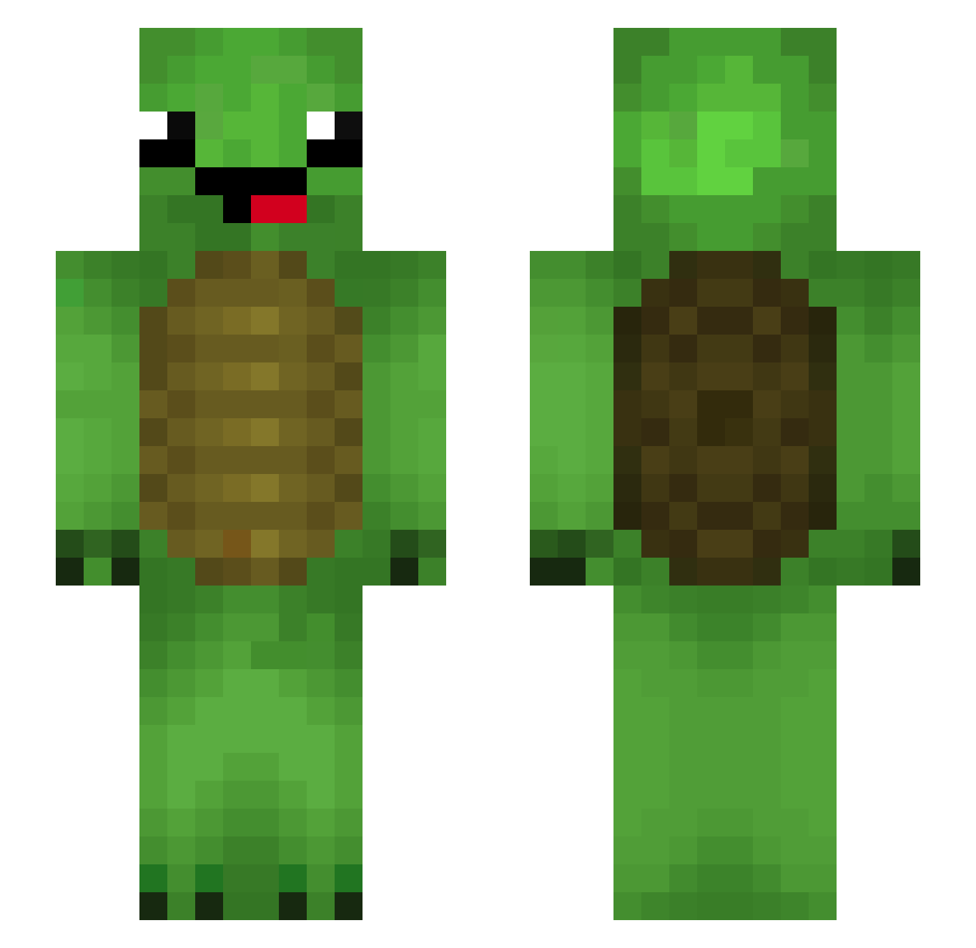 253P Minecraft skin, front and back view