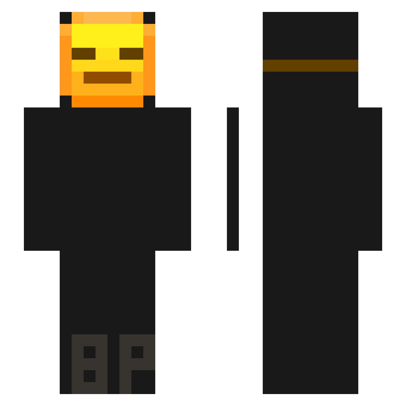 x338 Minecraft skin, front and back view