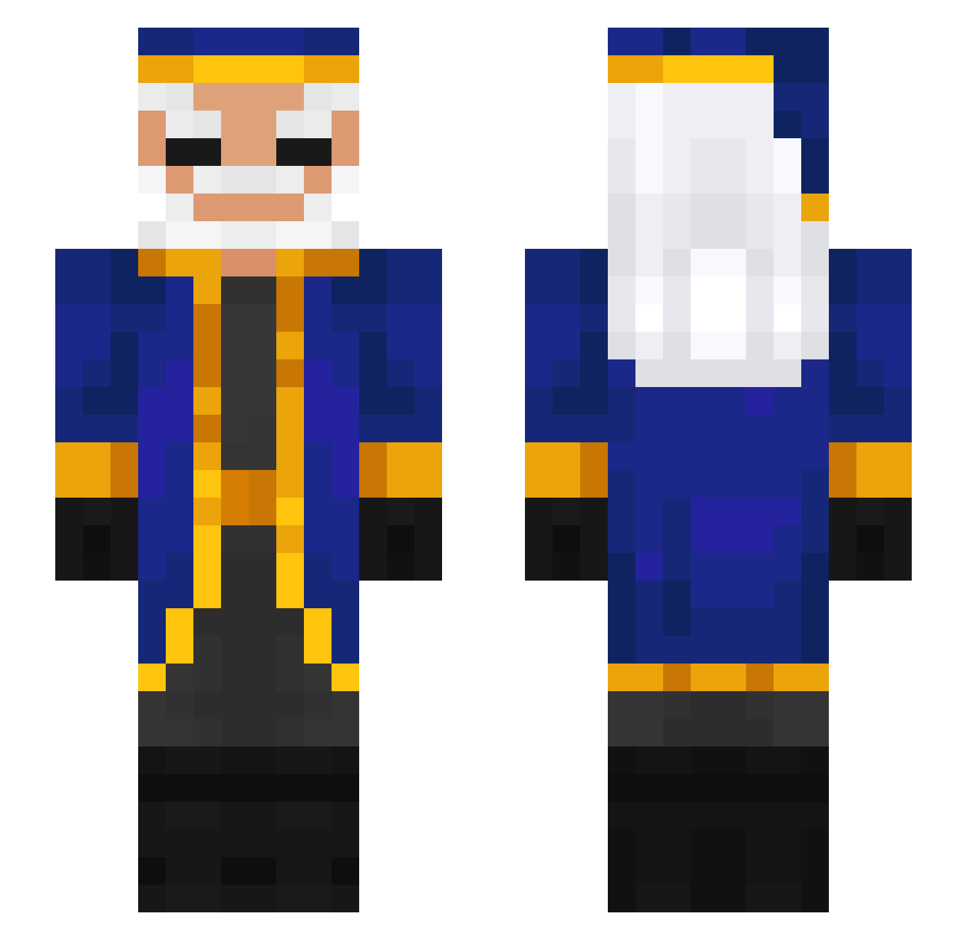 Melonerio Minecraft skin, front and back view