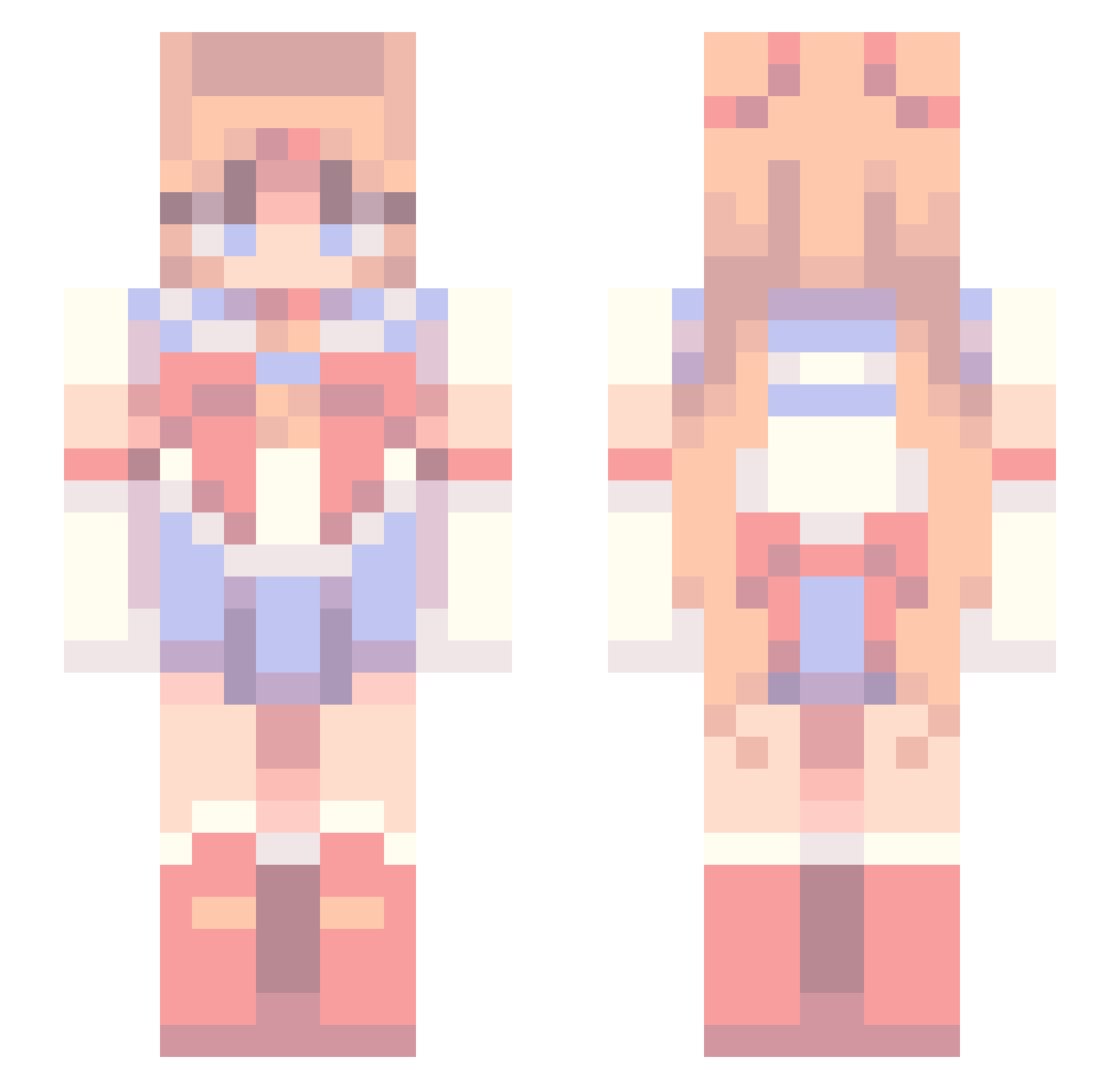 Vamprical_ Minecraft skin, front and back view