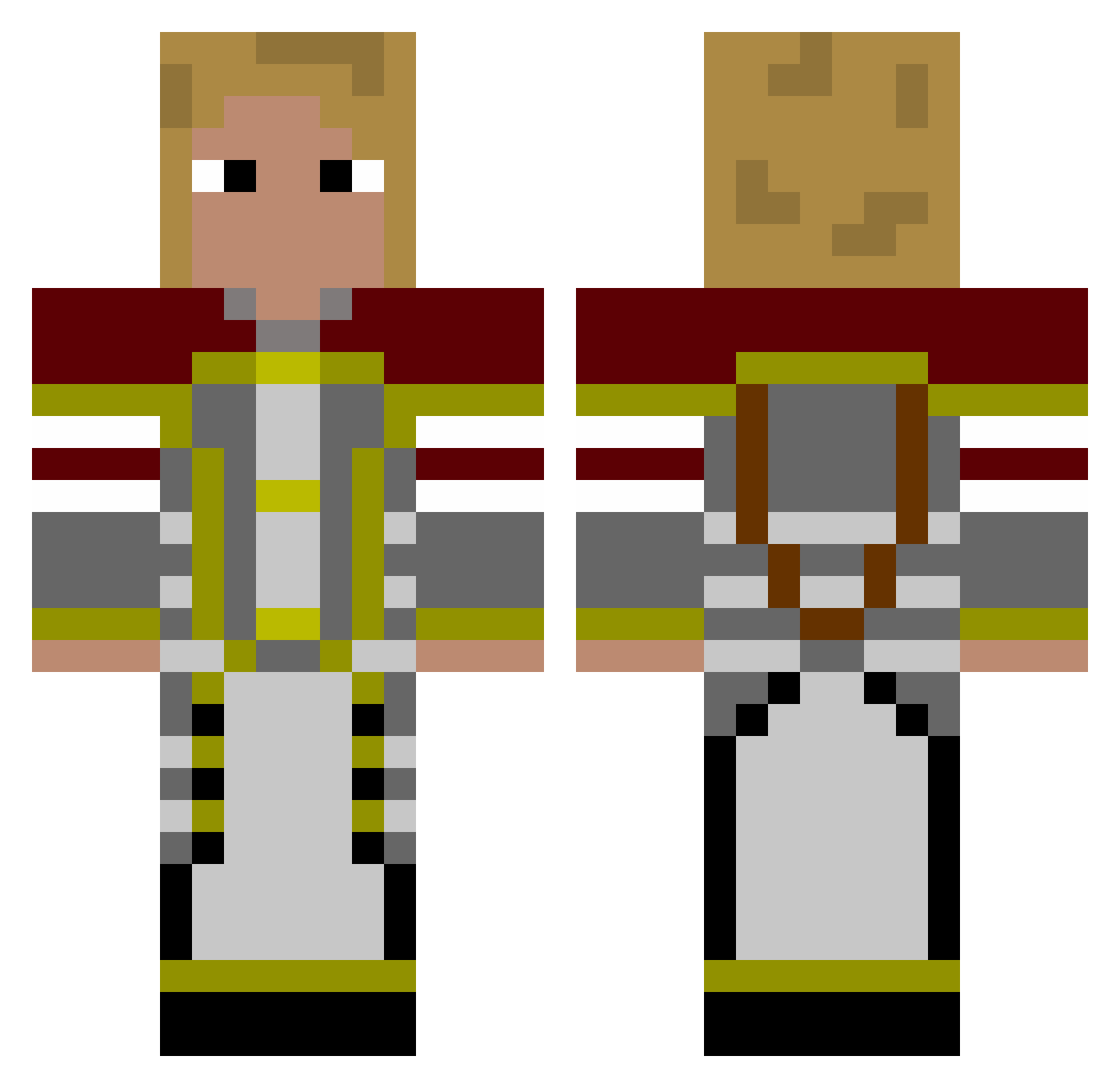 Pernicious Minecraft skin, front and back view