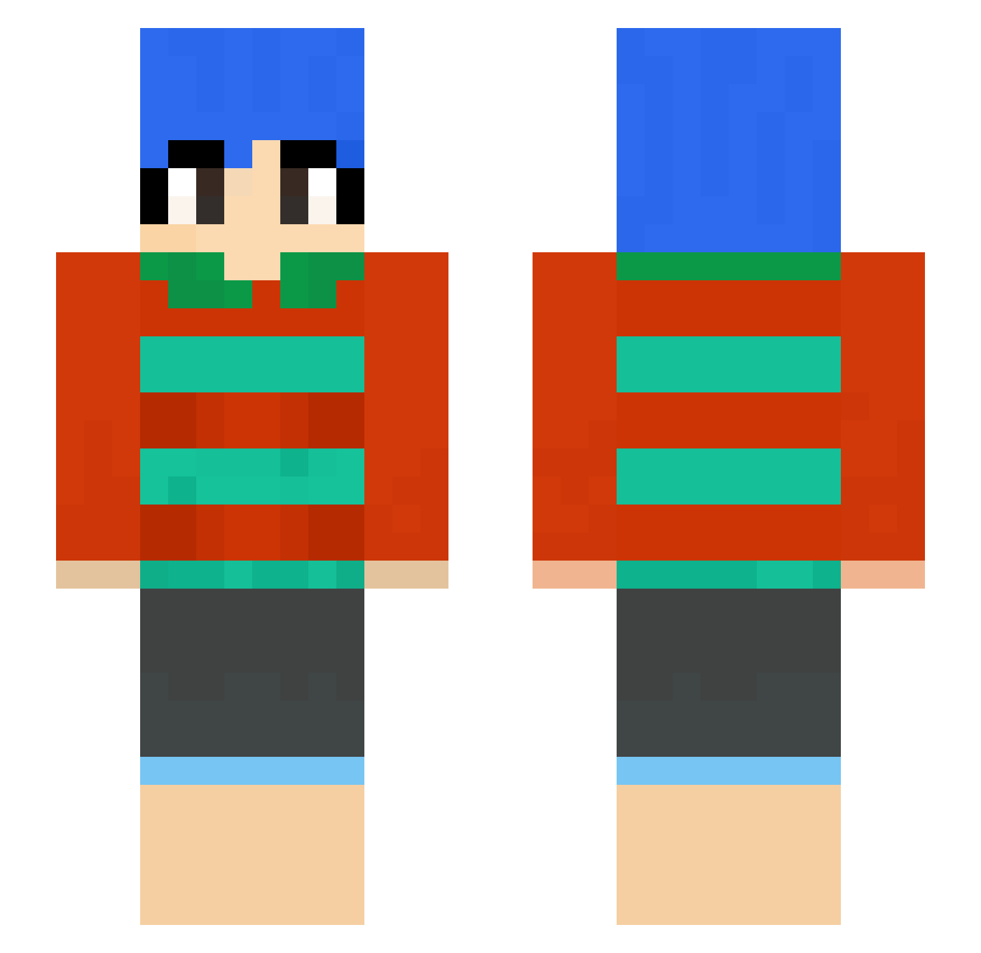 Kollee__ Minecraft skin, front and back view