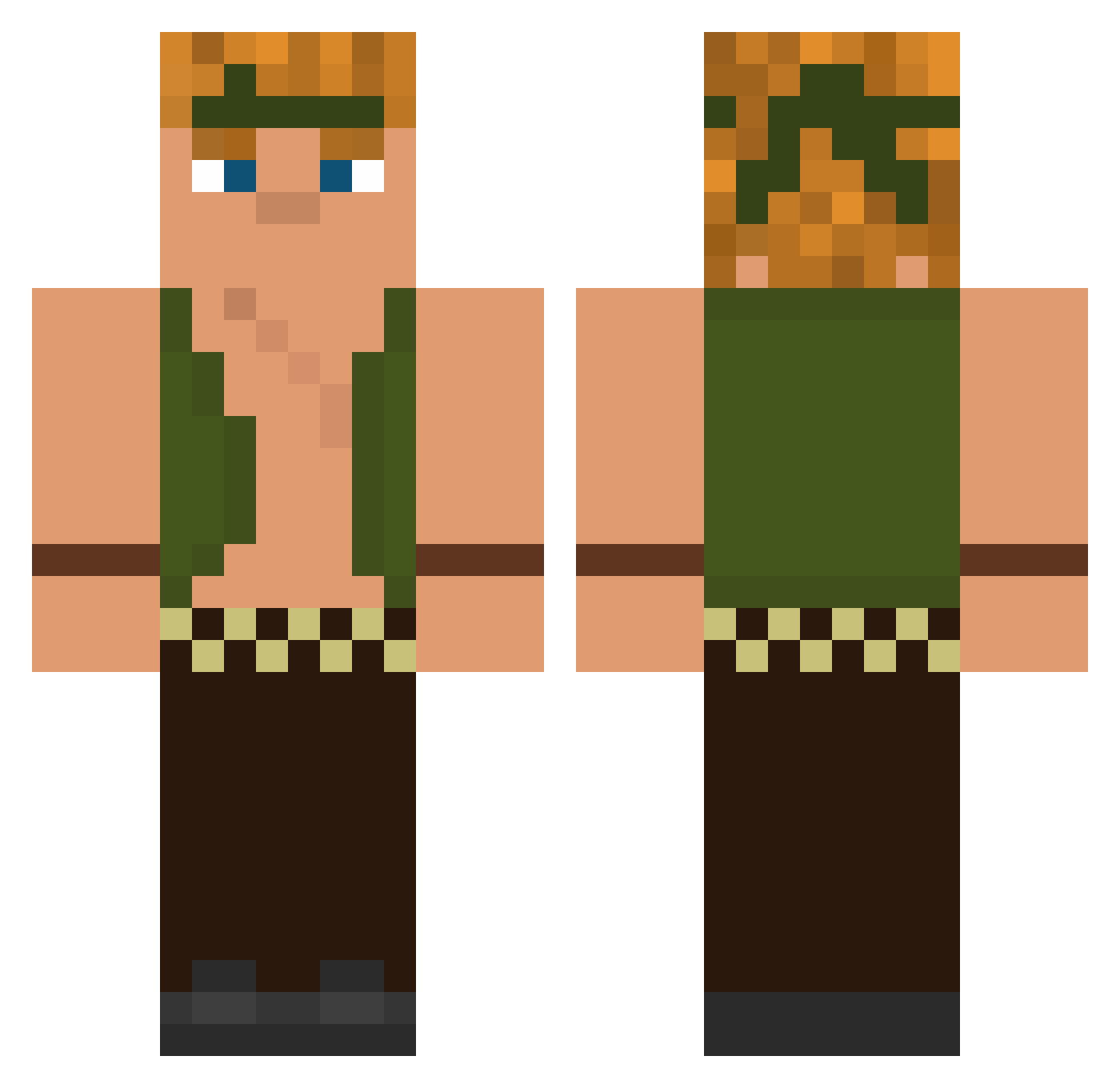 Cyxlenn Minecraft skin, front and back view