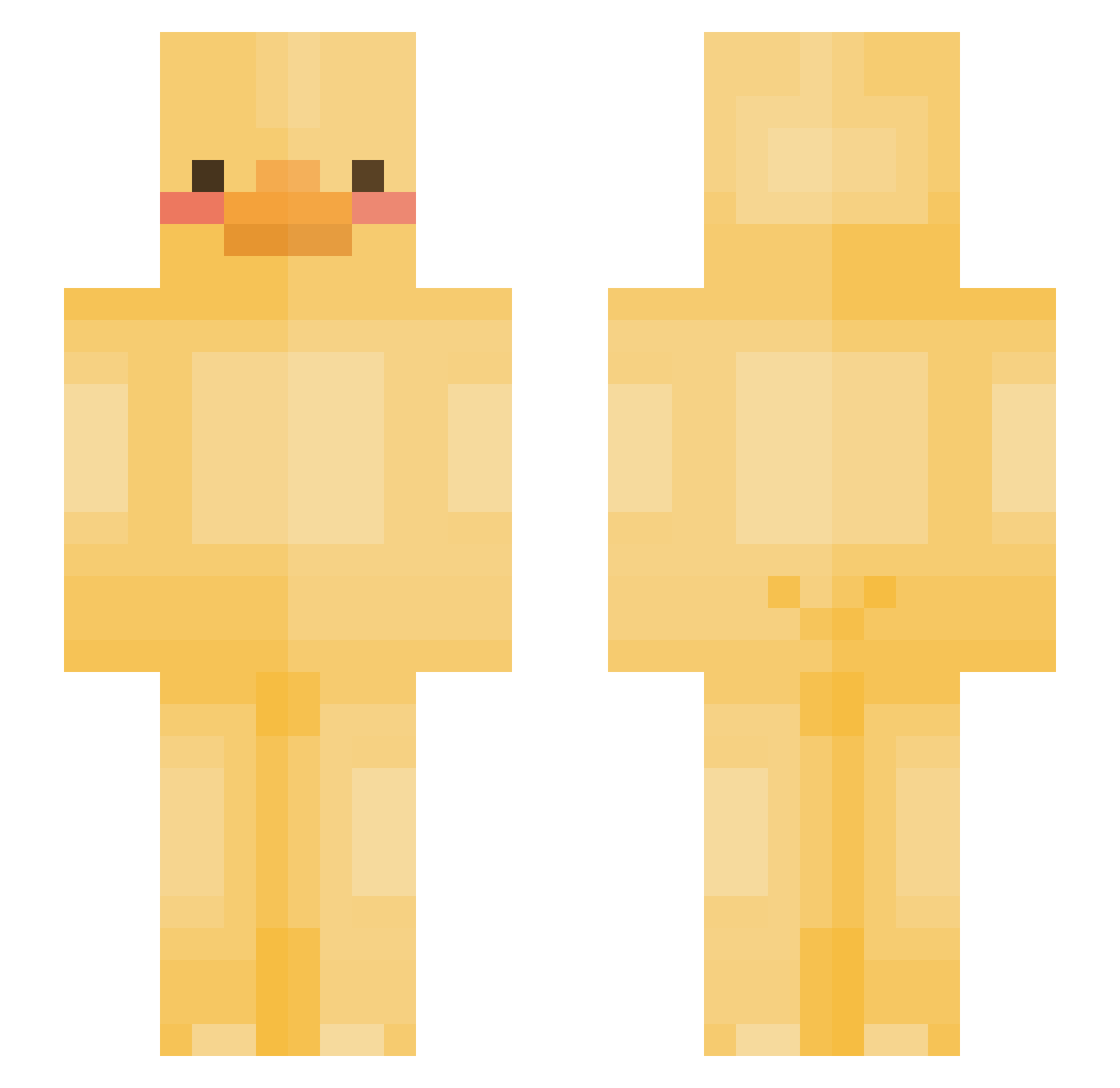 unmadpandabear Minecraft skin, front and back view